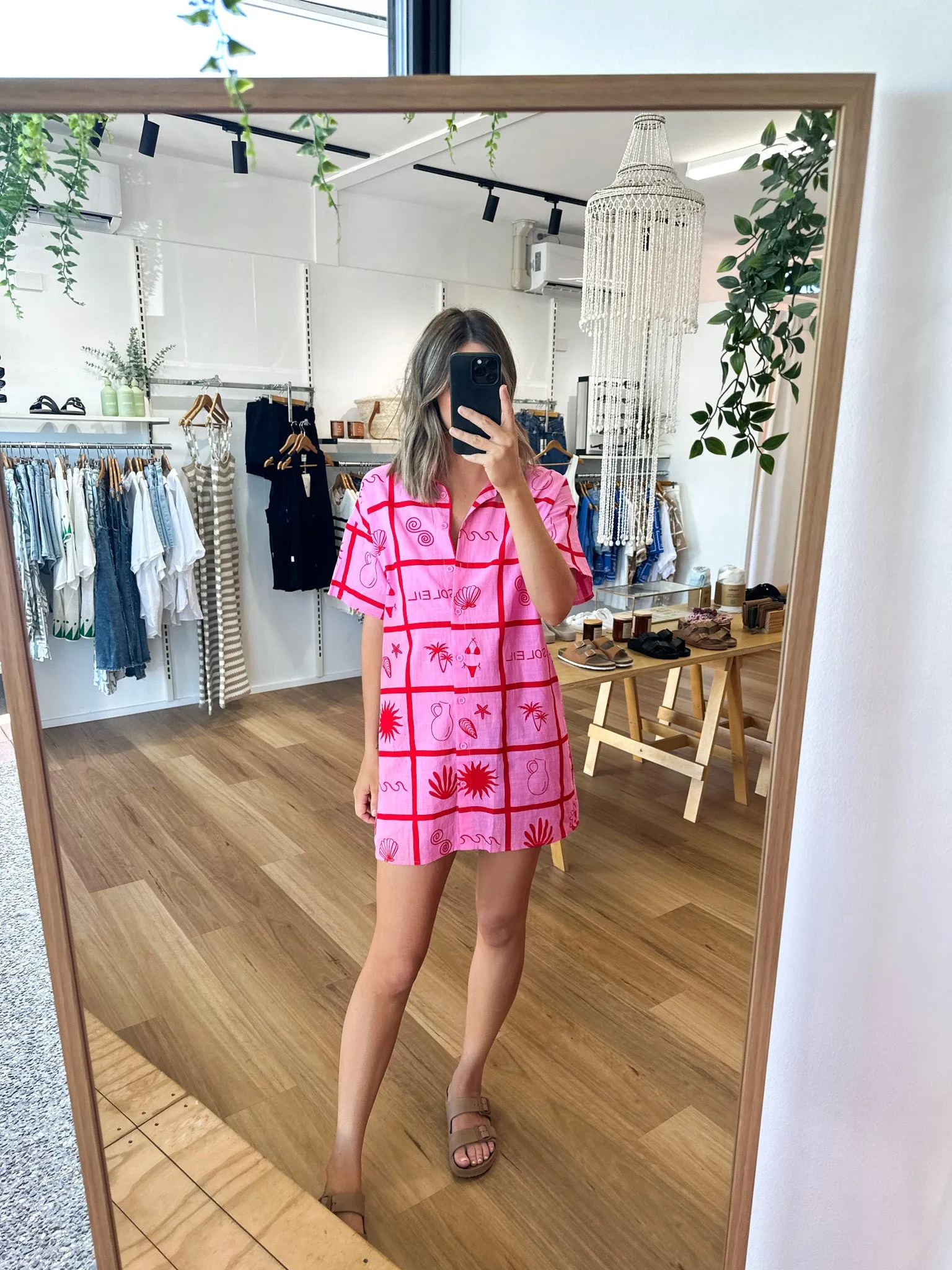 Goldie Shirt Dress Pink sold by About A Girl product image thumbnail 3