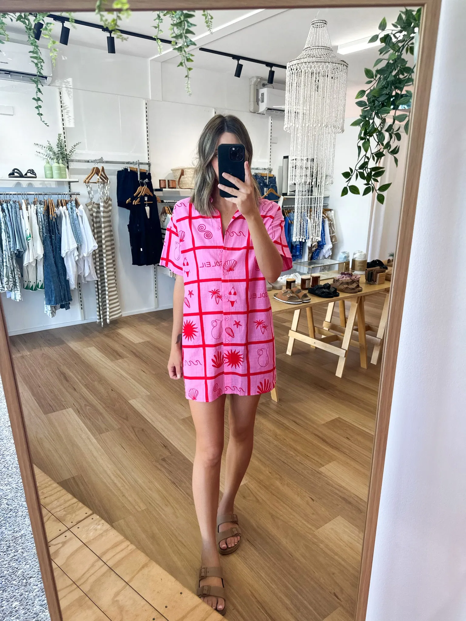 Goldie Shirt Dress Pink sold by About A Girl product image thumbnail 4