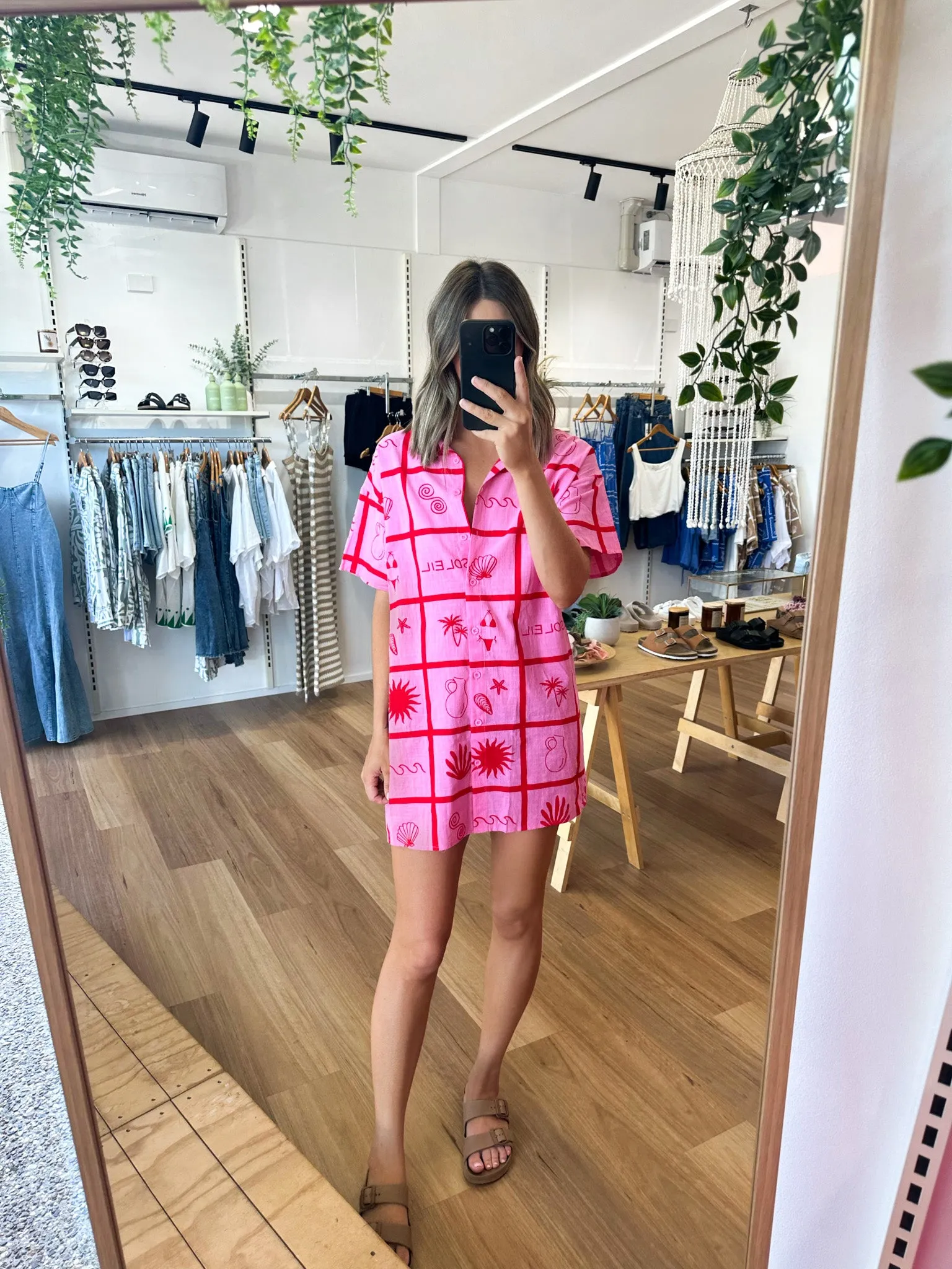 Goldie Shirt Dress Pink sold by About A Girl product image thumbnail 2