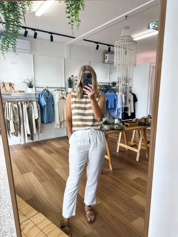 Em Spring Tank Caramel sold by About A Girl