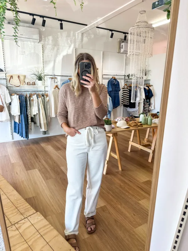 Nellie Top Brown sold by About A Girl