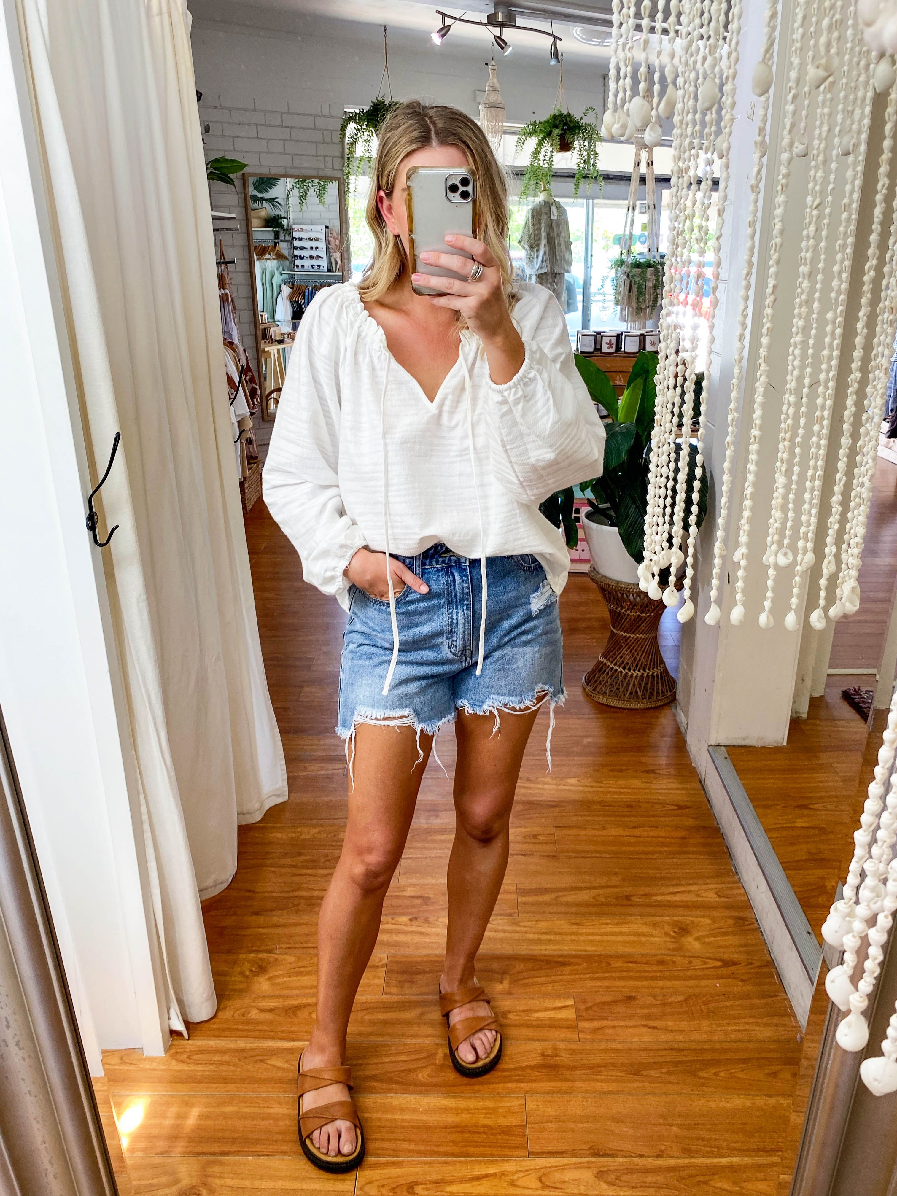 Alana Top White sold by About A Girl