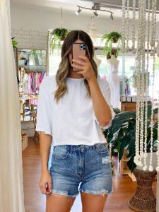 Gia Top White sold by About A Girl