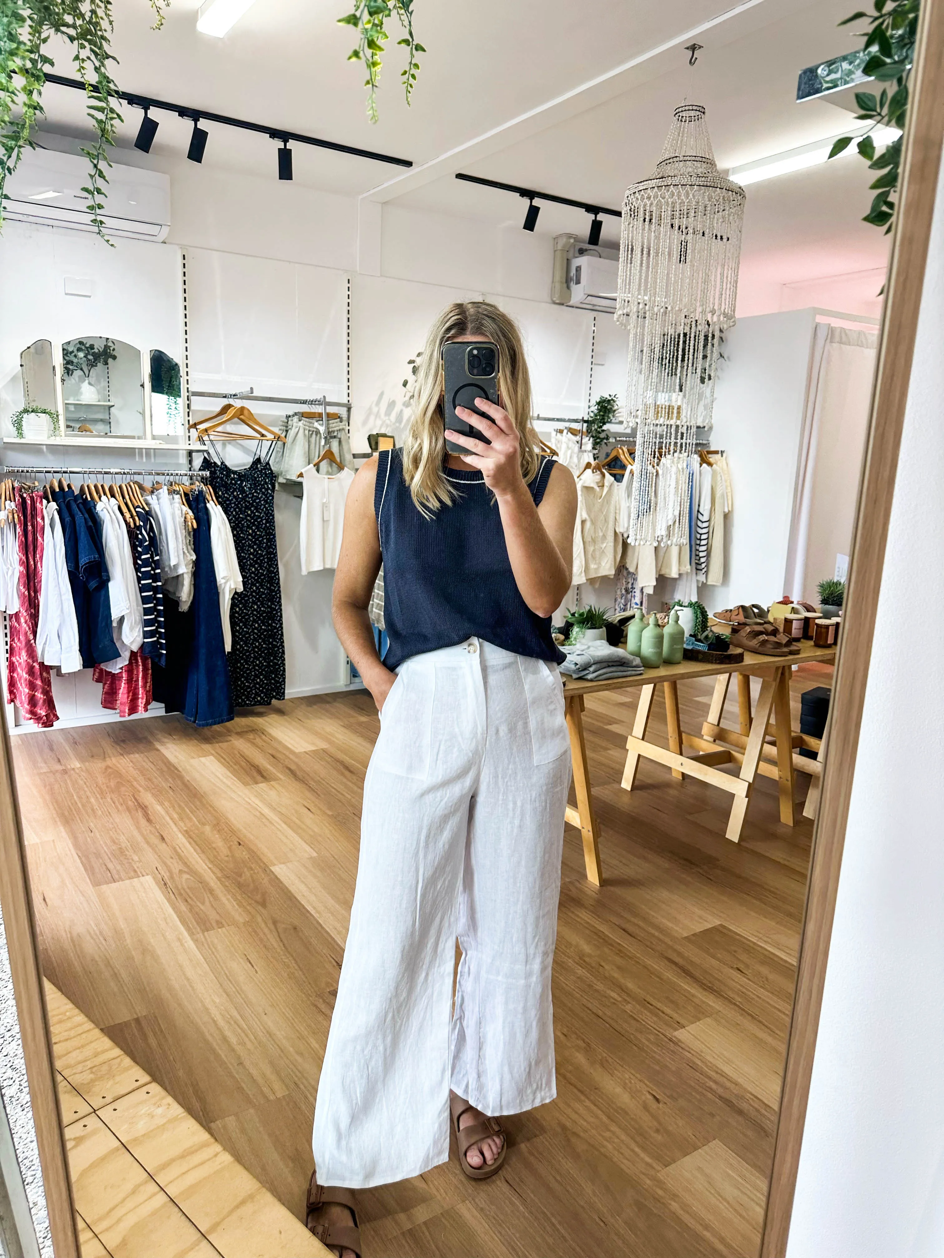 Nautical Spring Tank Navy sold by About A Girl