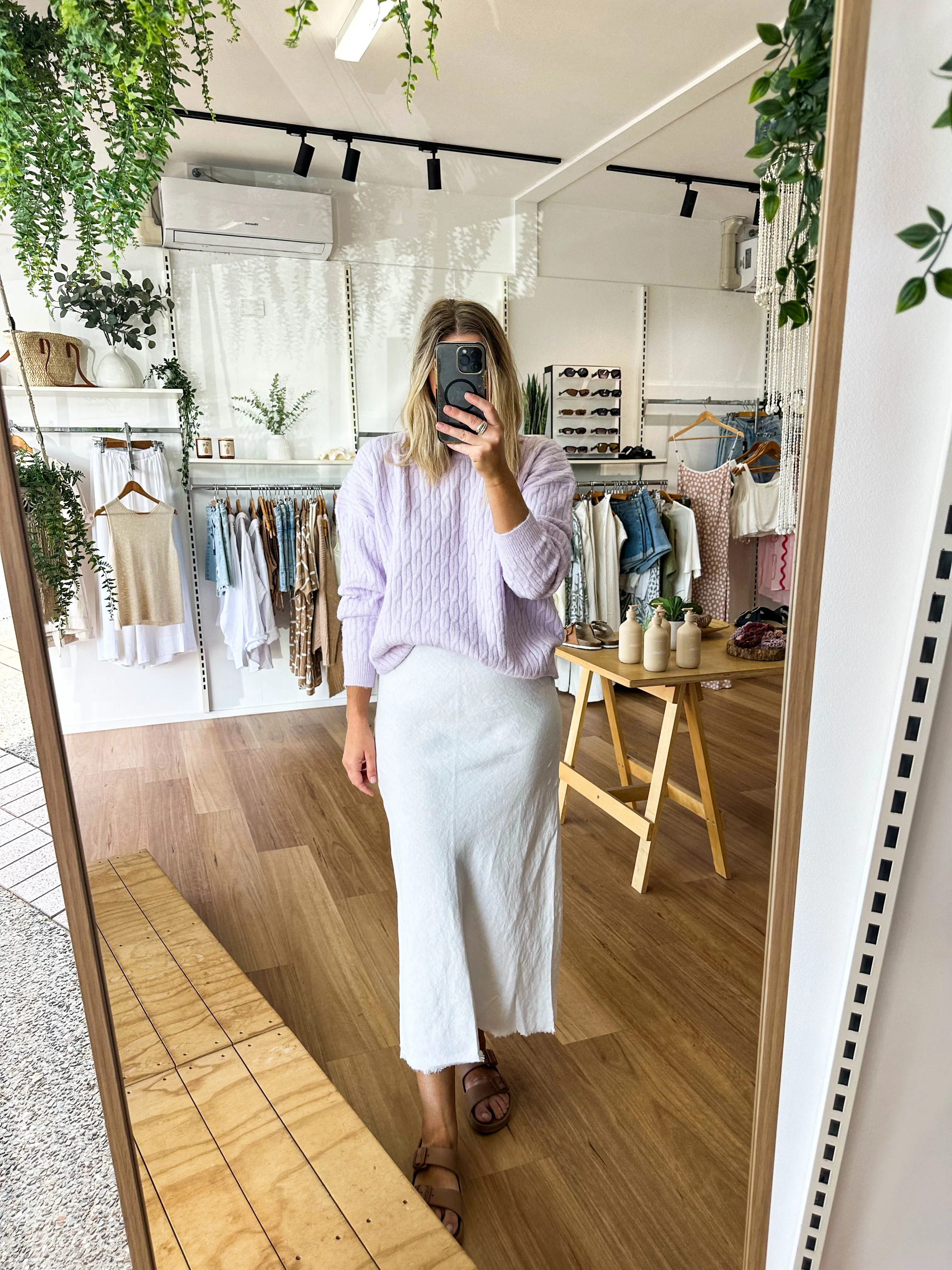 Linen Slip Skirt sold by About A Girl product image thumbnail 4