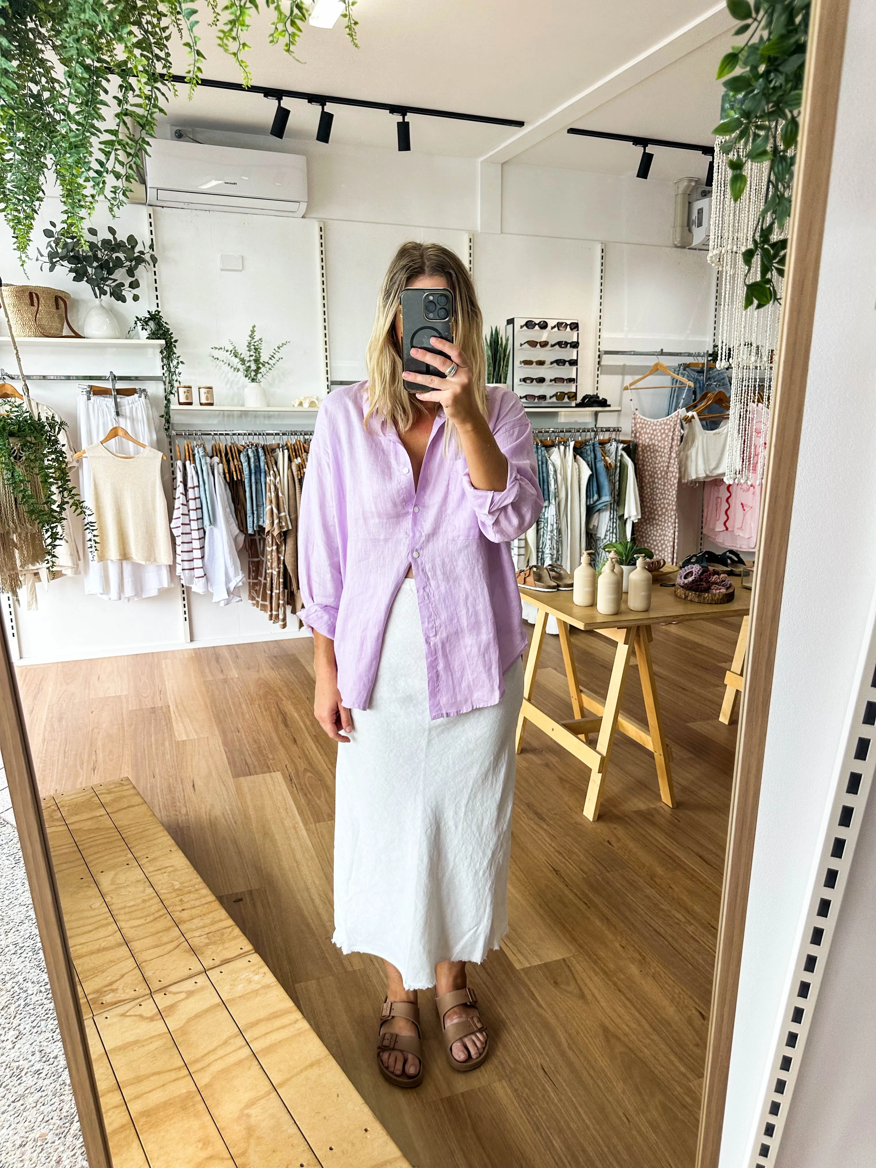 Linen Slip Skirt sold by About A Girl product image thumbnail 5