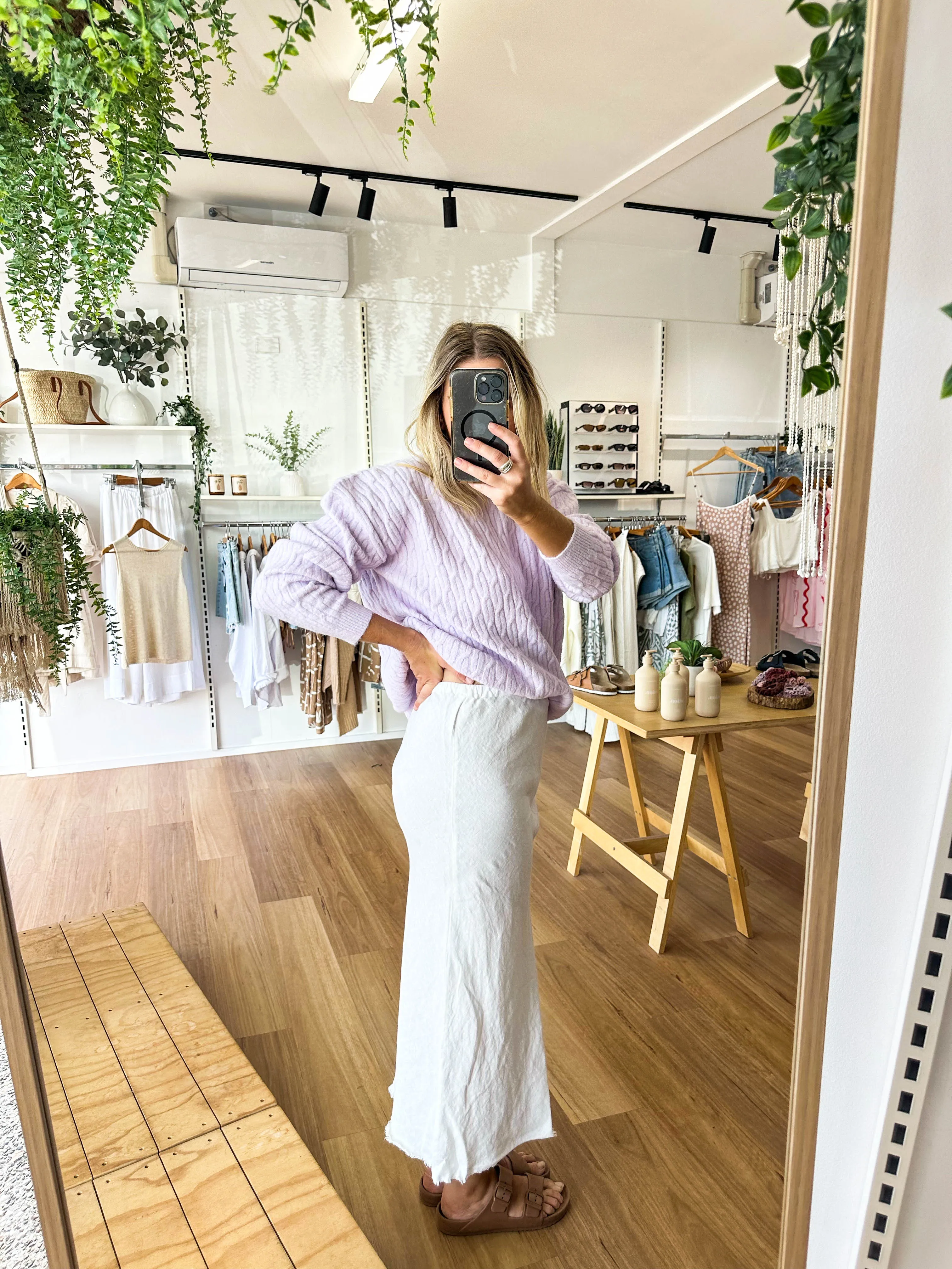 Linen Slip Skirt sold by About A Girl product image thumbnail 3