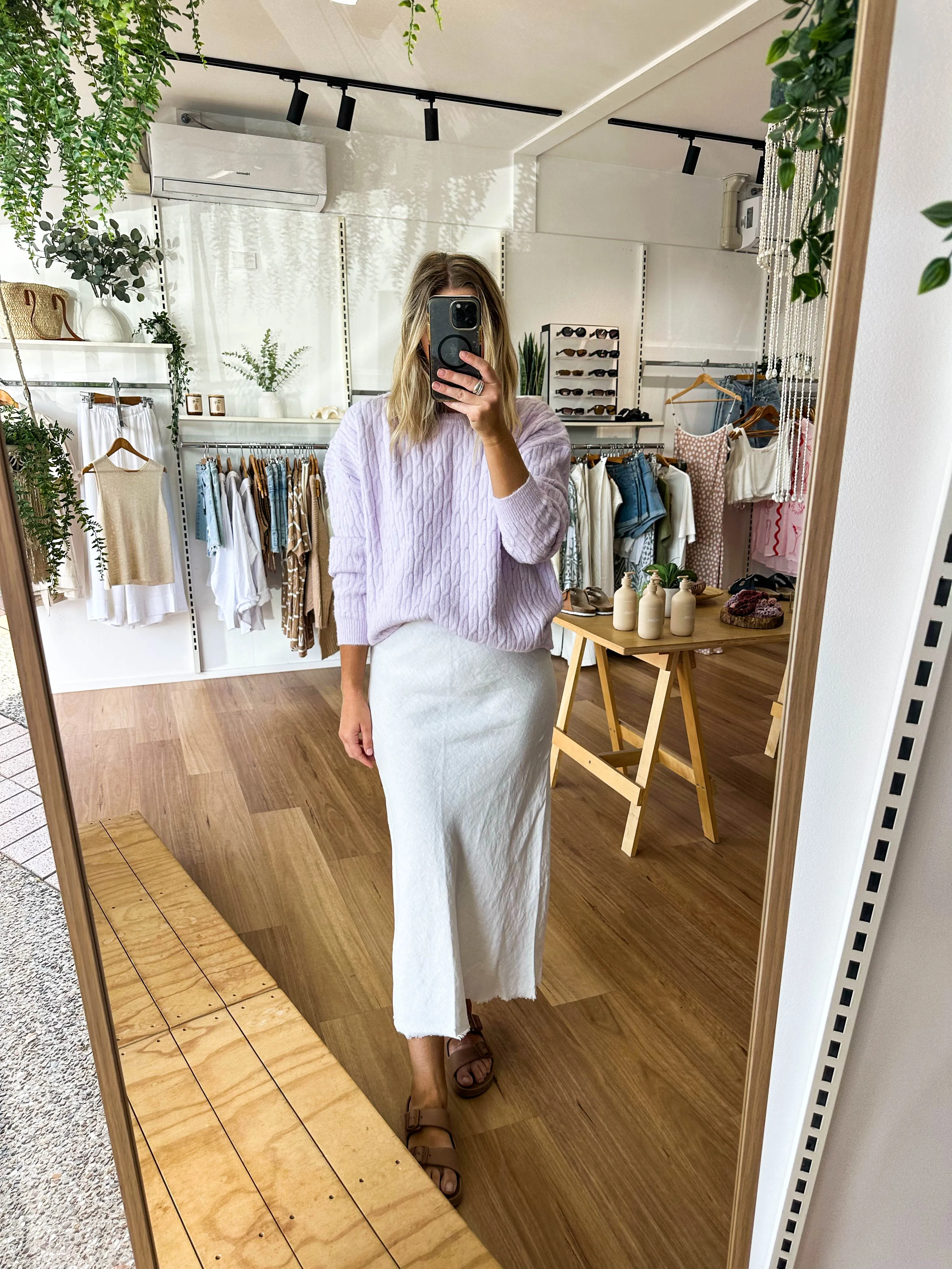 Linen Slip Skirt sold by About A Girl