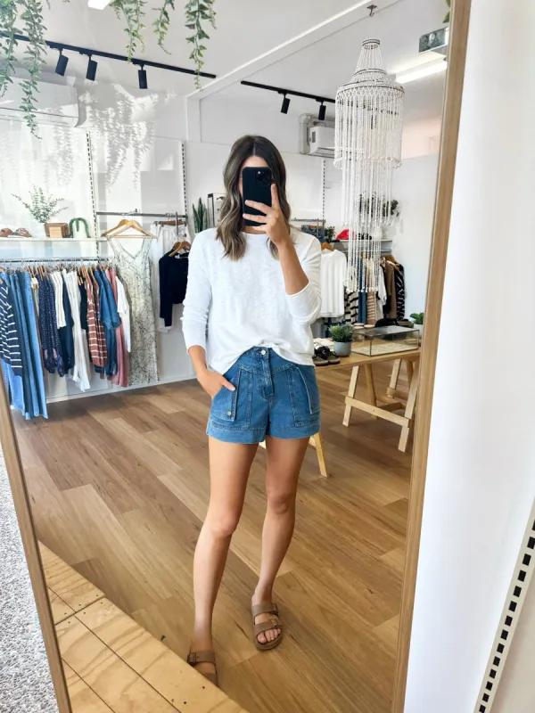 Nellie Top White sold by About A Girl