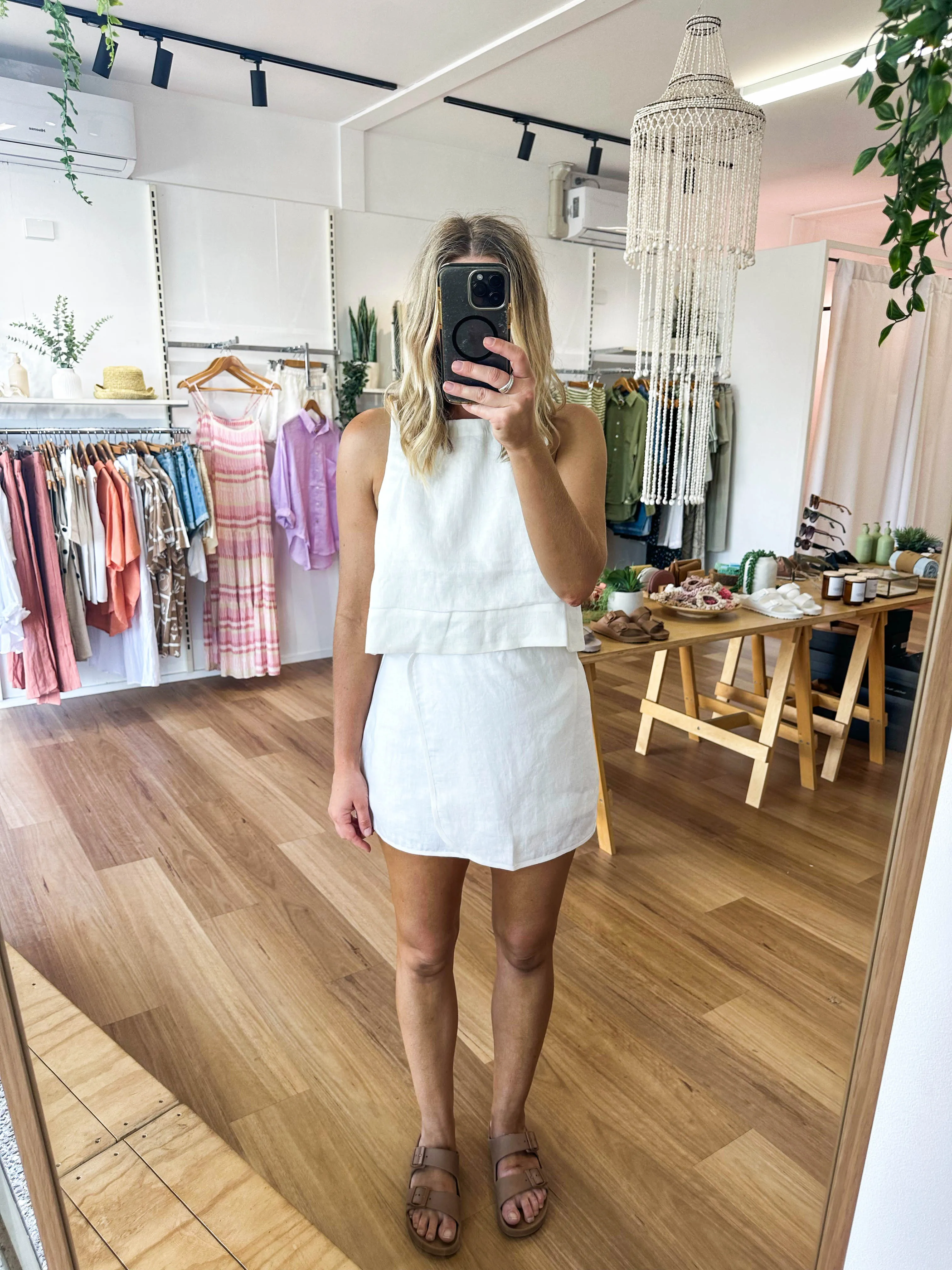 Stella Linen Top sold by About A Girl