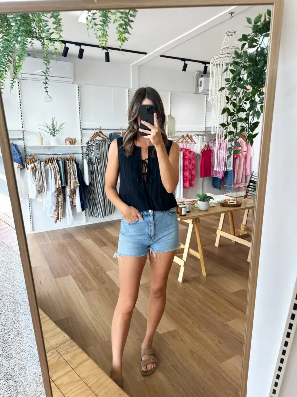 Holiday Top Black sold by About A Girl