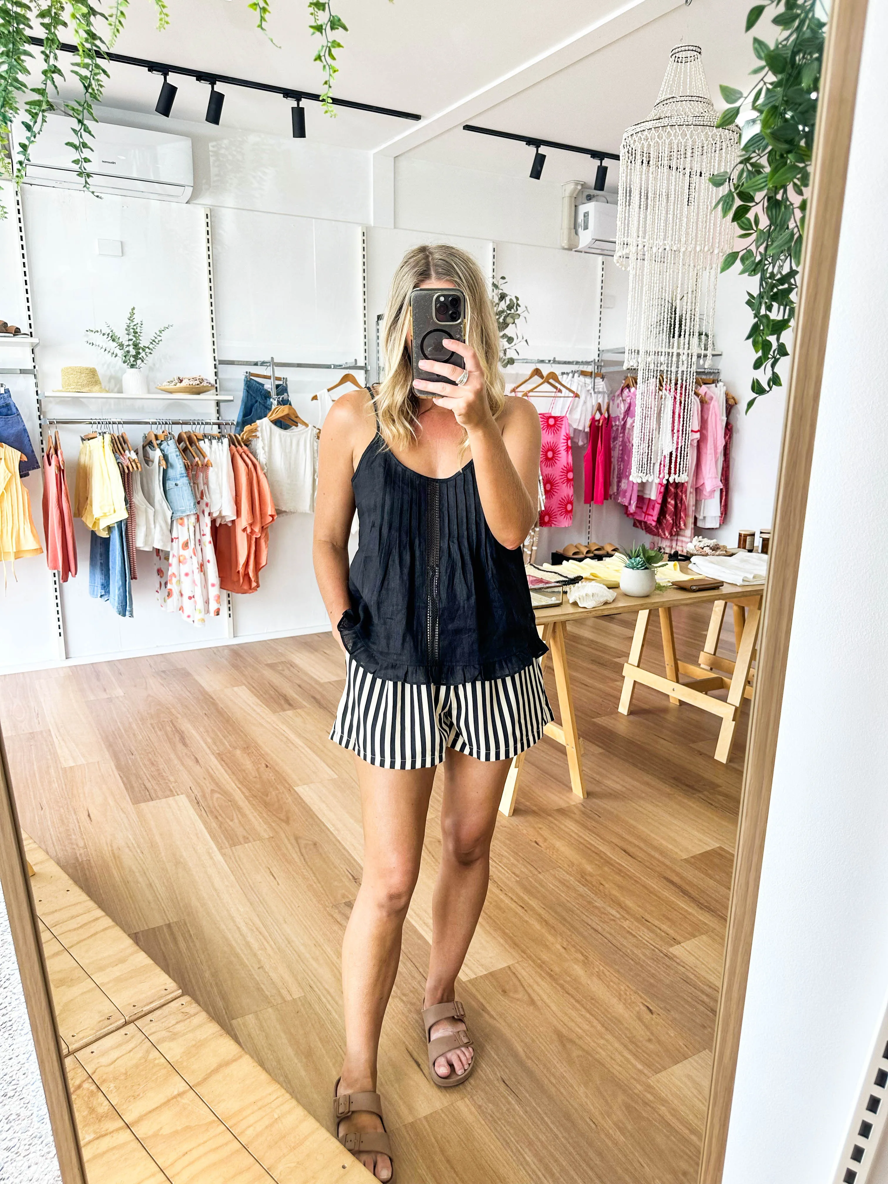 Novie Linen Top Black sold by About A Girl product image thumbnail 4