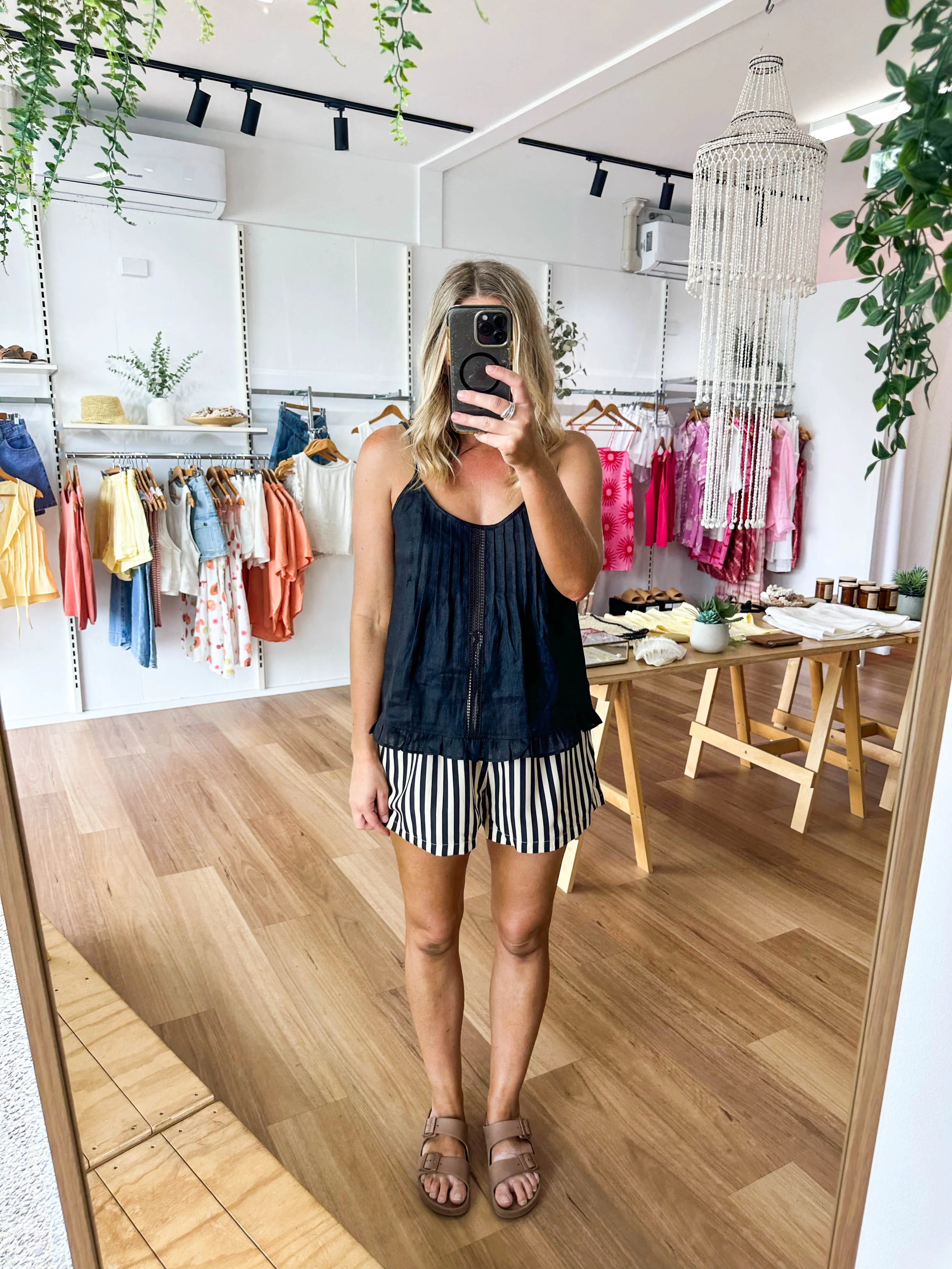 Novie Linen Top Black sold by About A Girl product image thumbnail 2