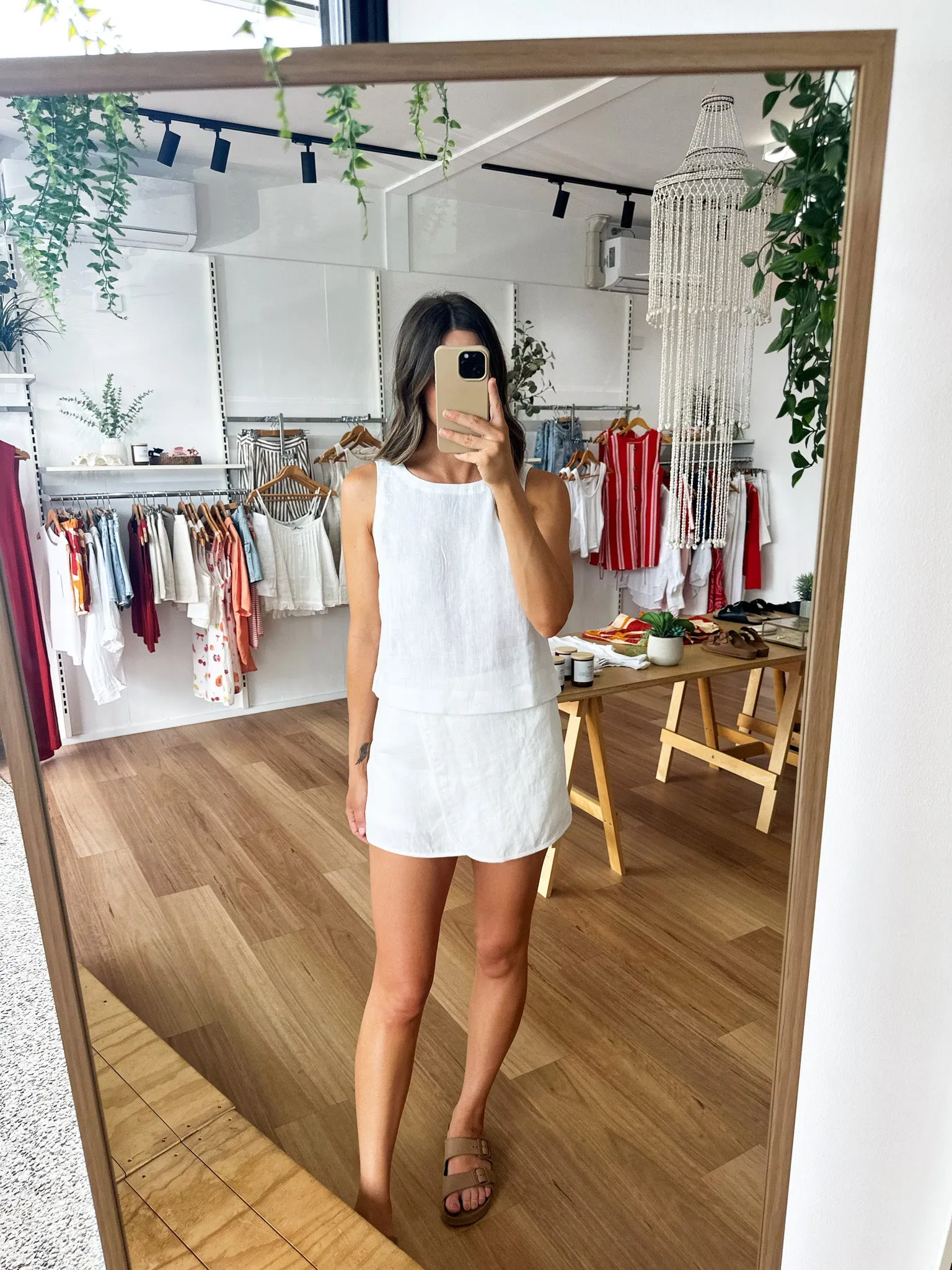 Jude Linen Top White sold by About A Girl product image thumbnail 2