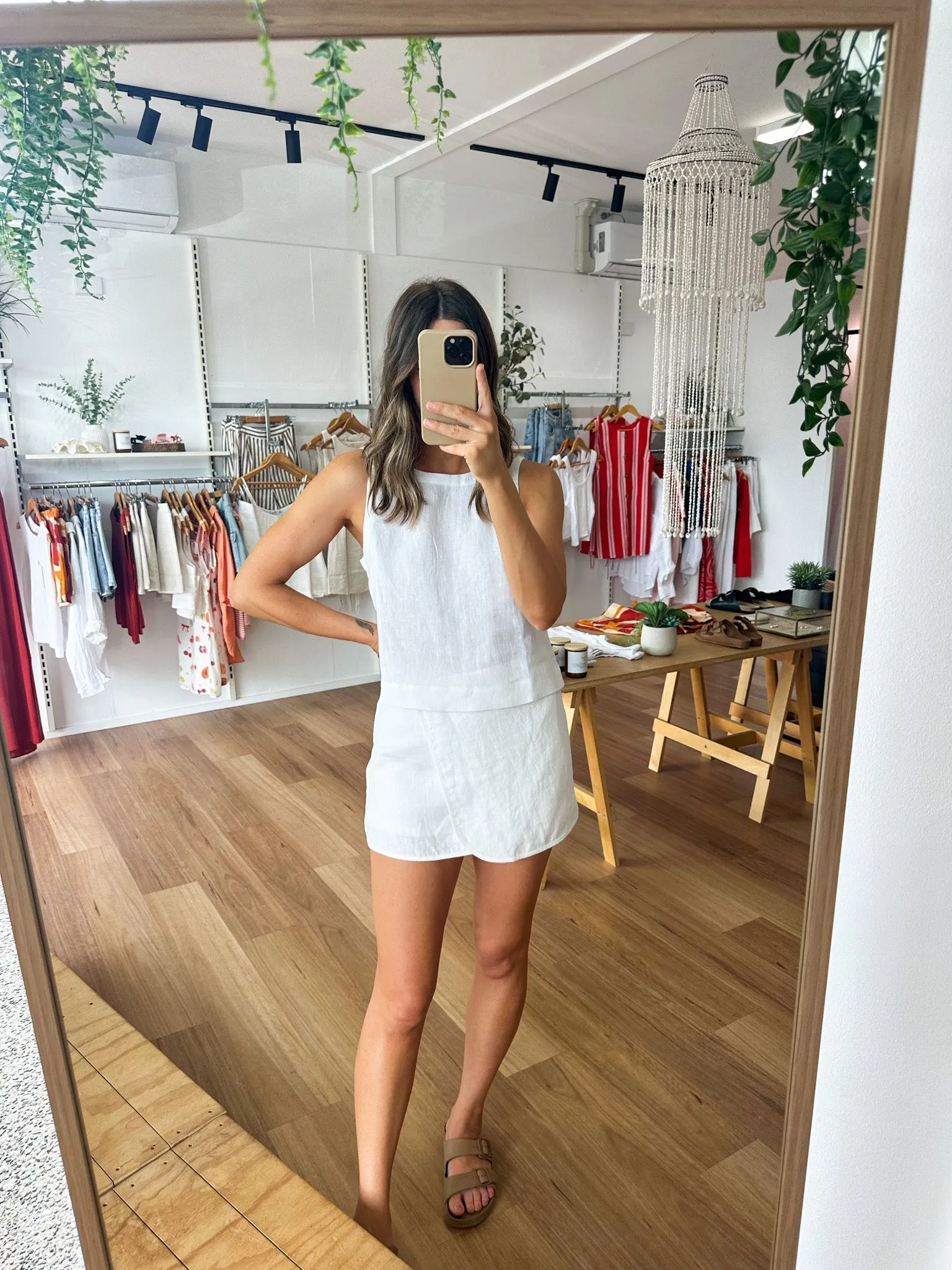 Jude Linen Top White sold by About A Girl product image thumbnail 5