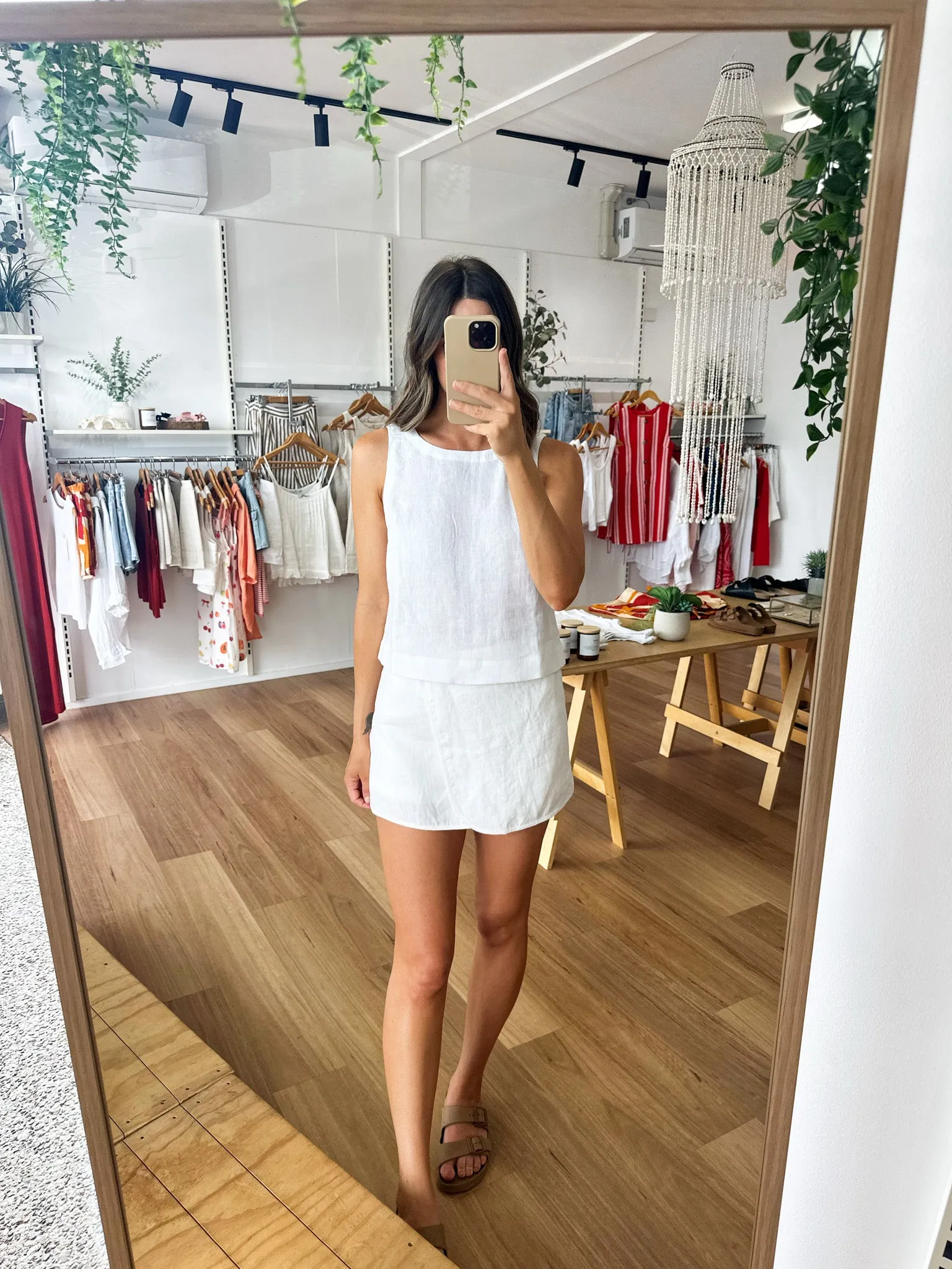 Jude Linen Top White sold by About A Girl product image thumbnail 4