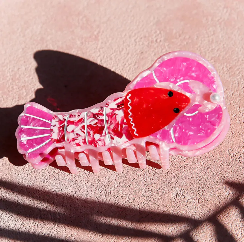 Pink Lobster Claw Clip sold by About A Girl