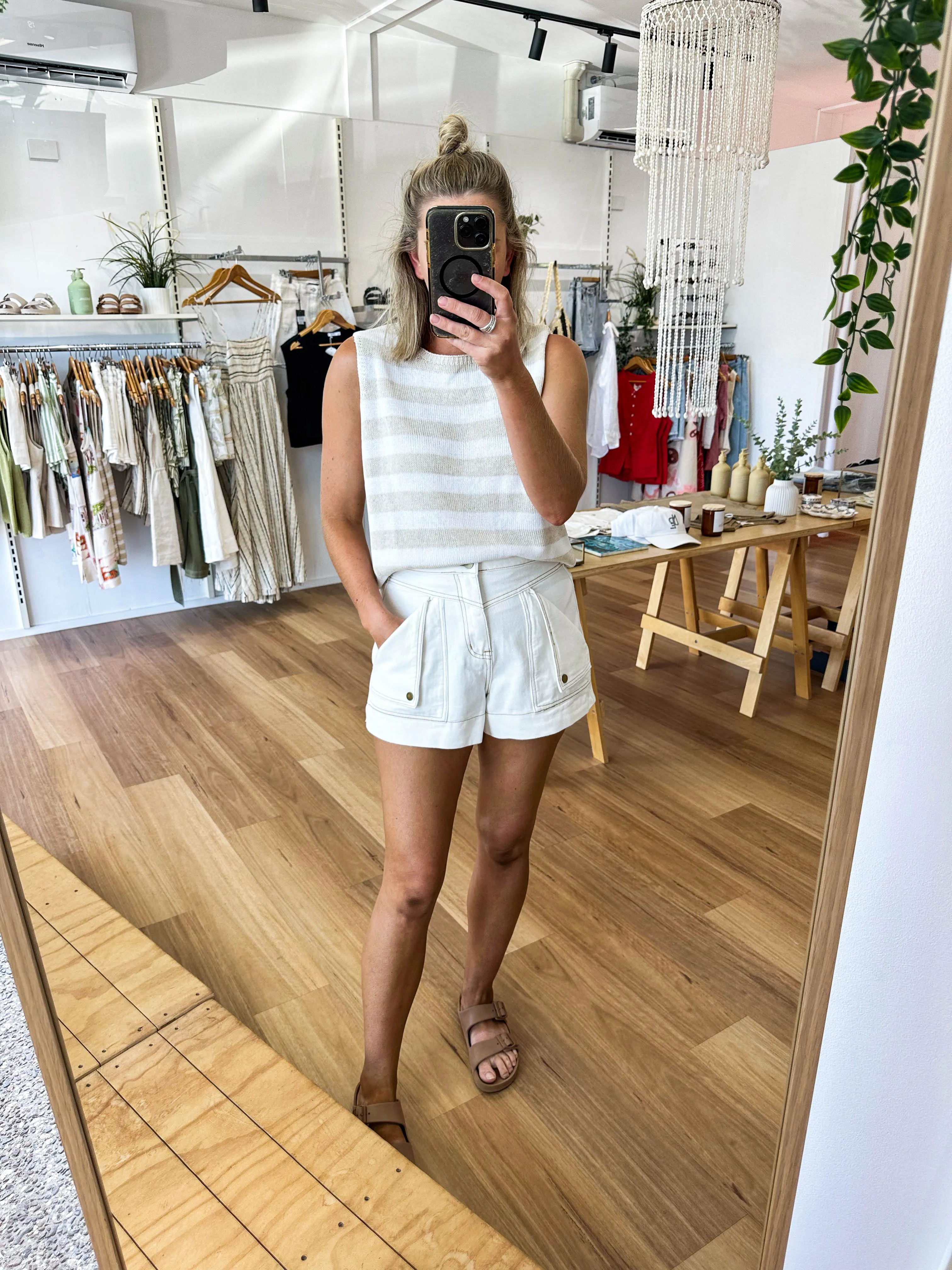 Stripe Spring Tank Natural sold by About A Girl product image thumbnail 3