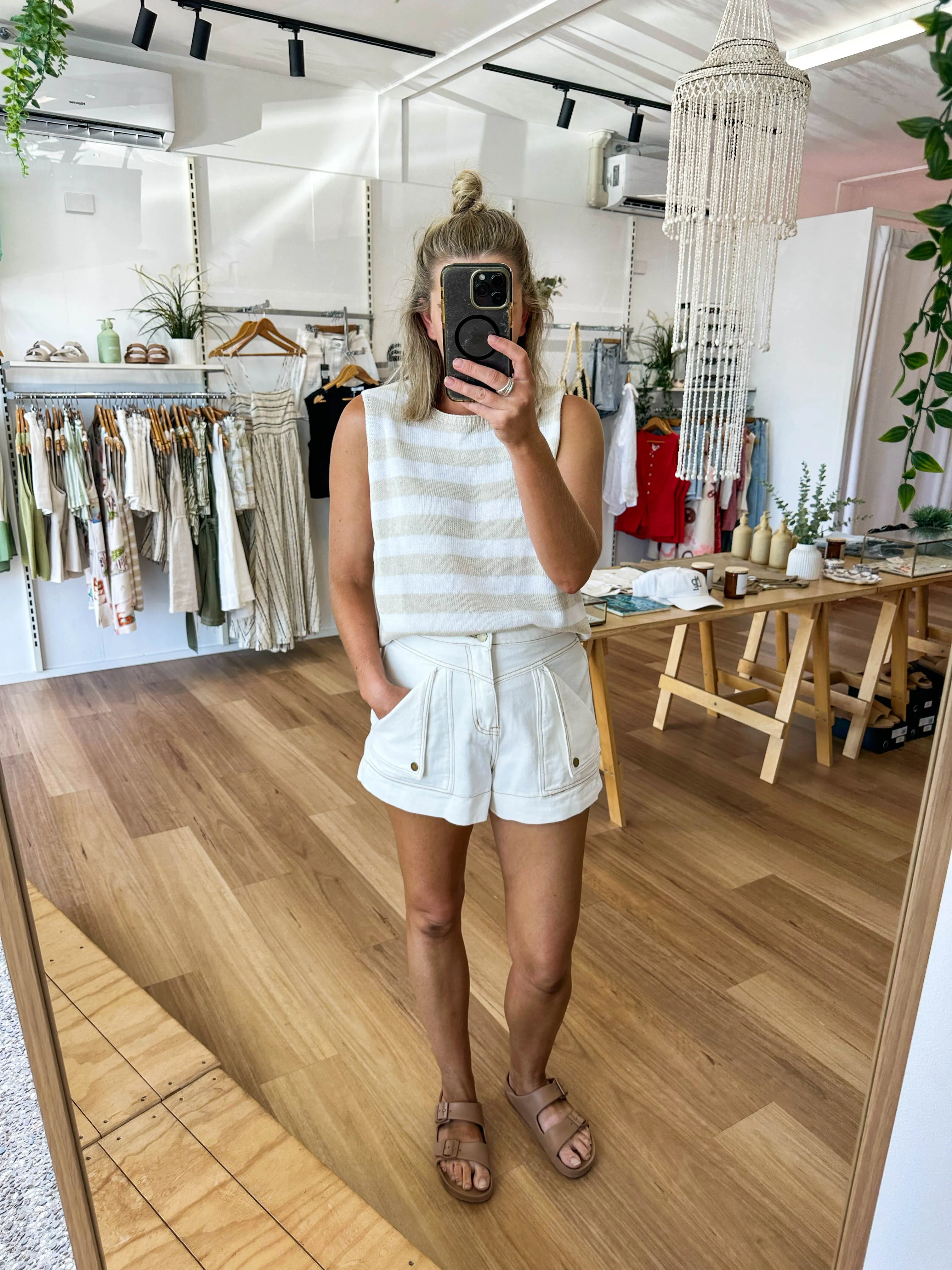 Stripe Spring Tank Natural sold by About A Girl product image thumbnail 4