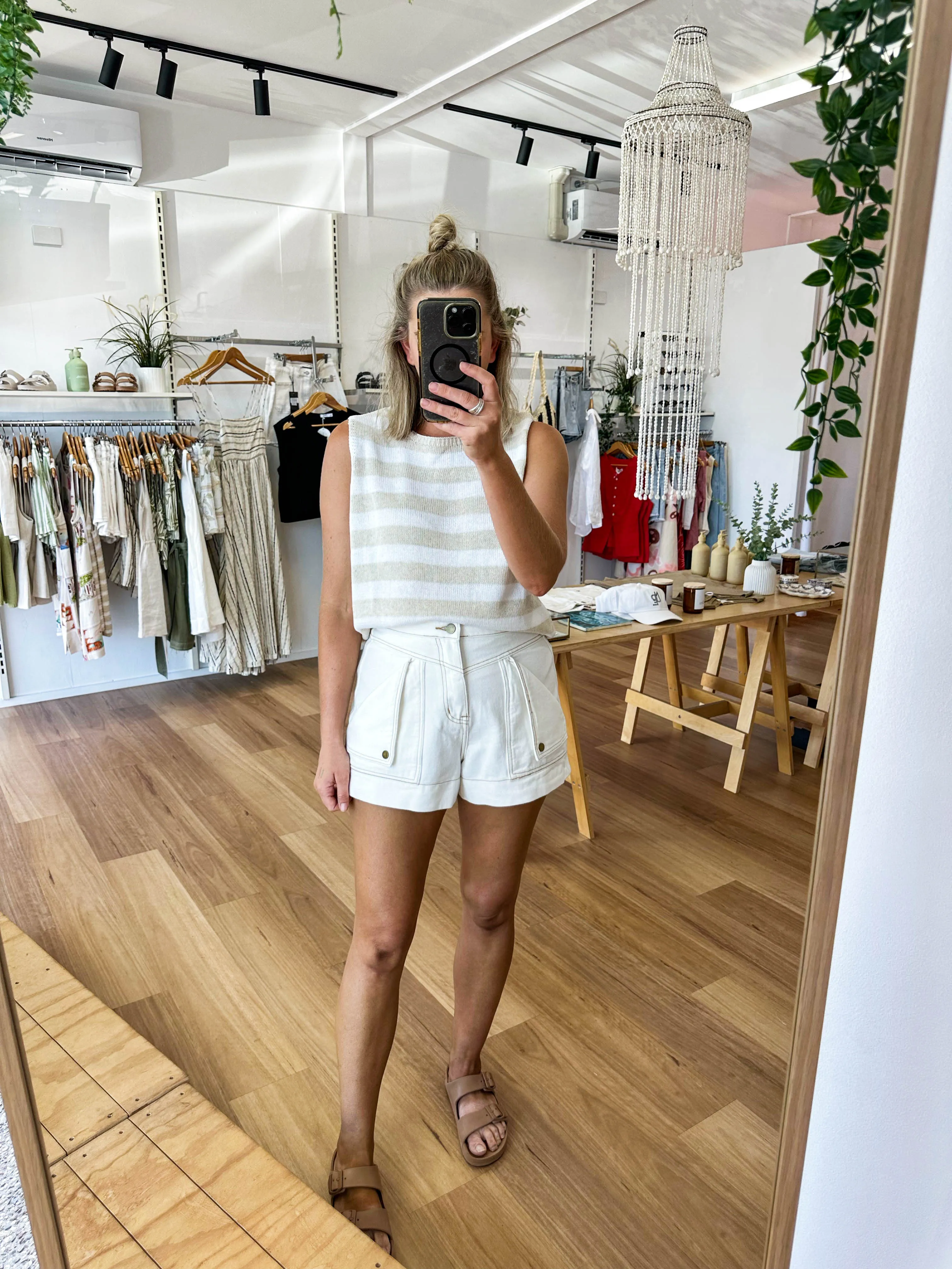 Stripe Spring Tank Natural sold by About A Girl product image thumbnail 2