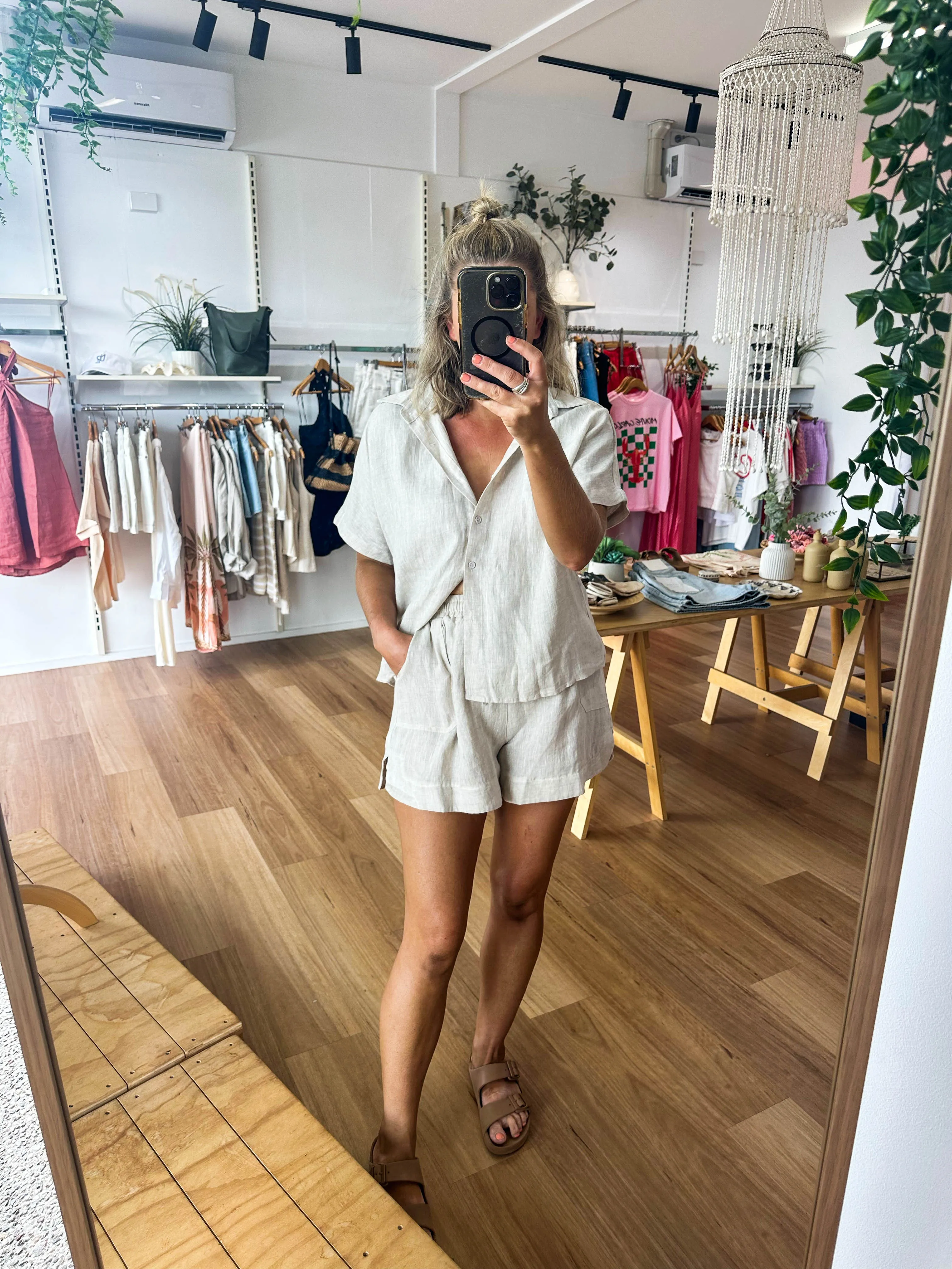 Bronte Linen Shorts Natural sold by About A Girl product image thumbnail 2