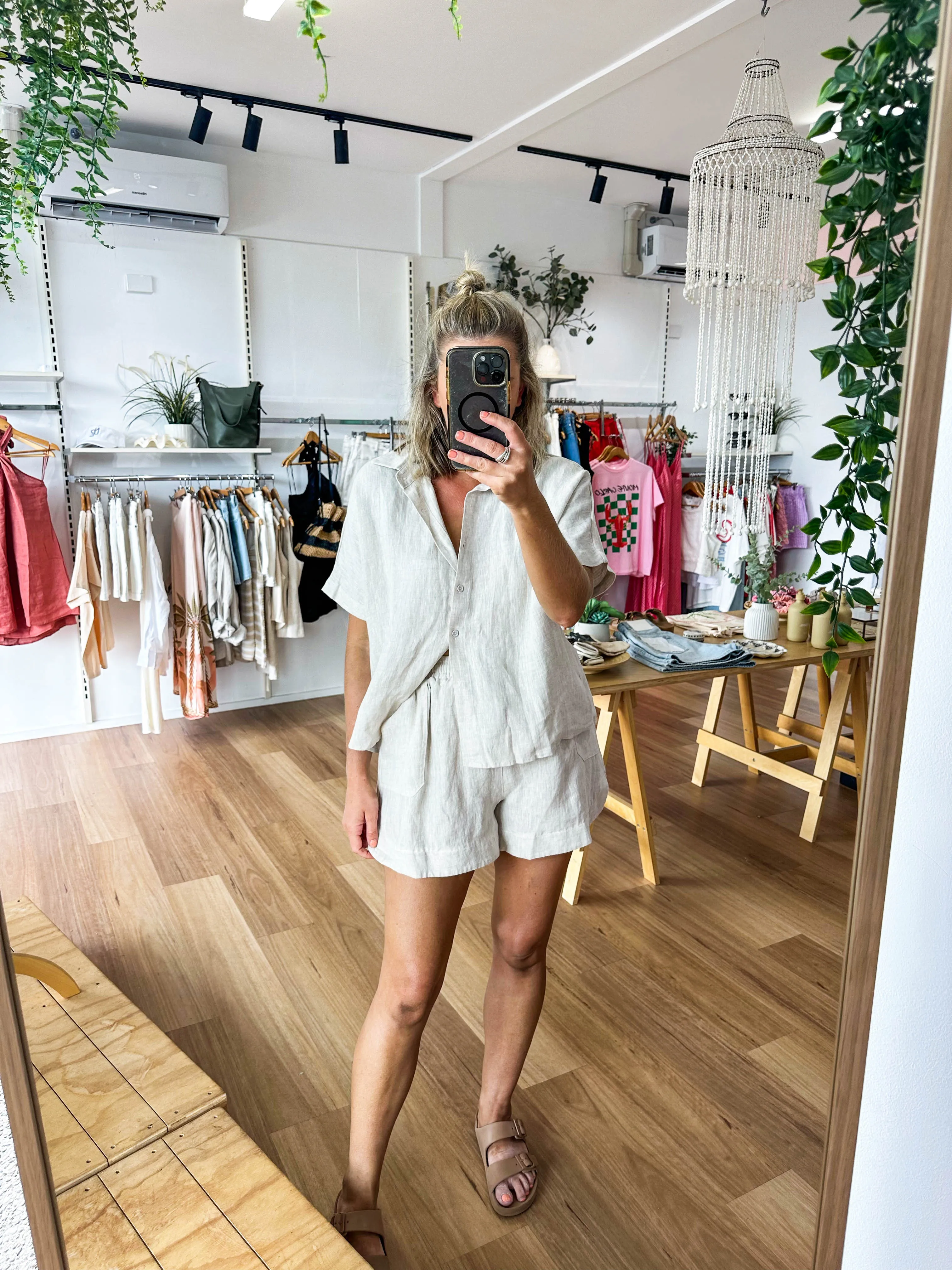 Bronte Linen Shorts Natural sold by About A Girl product image thumbnail 4