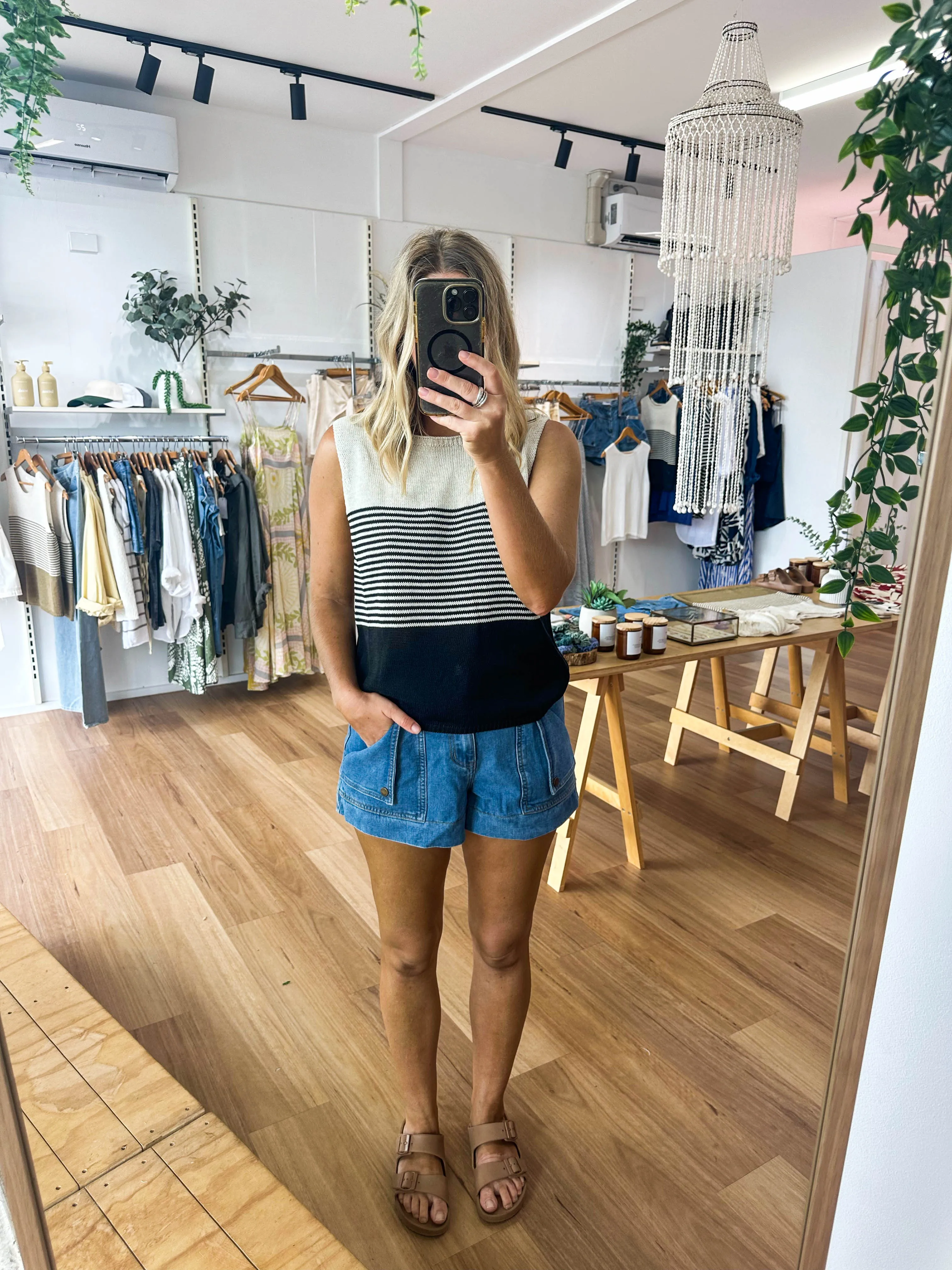 Emma Stripe Tank Black sold by About A Girl product image thumbnail 4