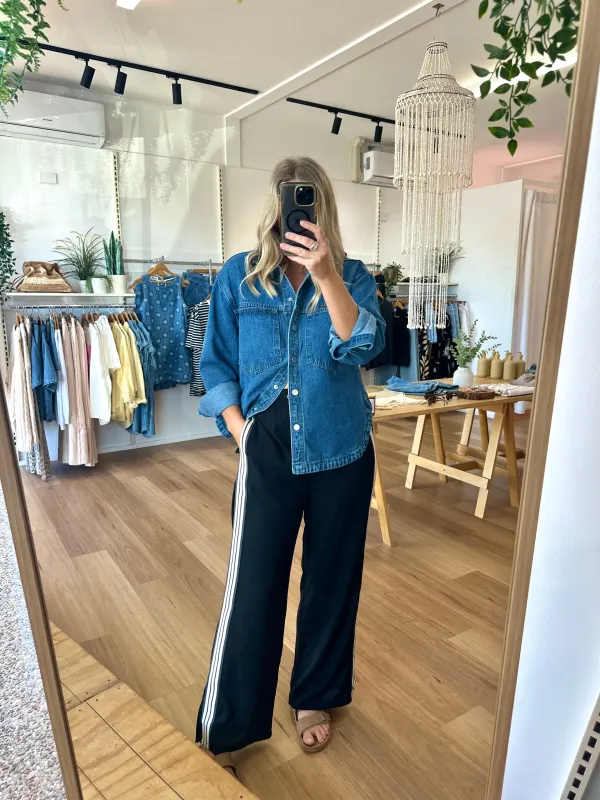 Quinn Denim Shirt sold by About A Girl