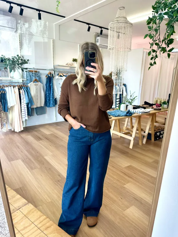 Spring Knit Chocolate sold by About A Girl