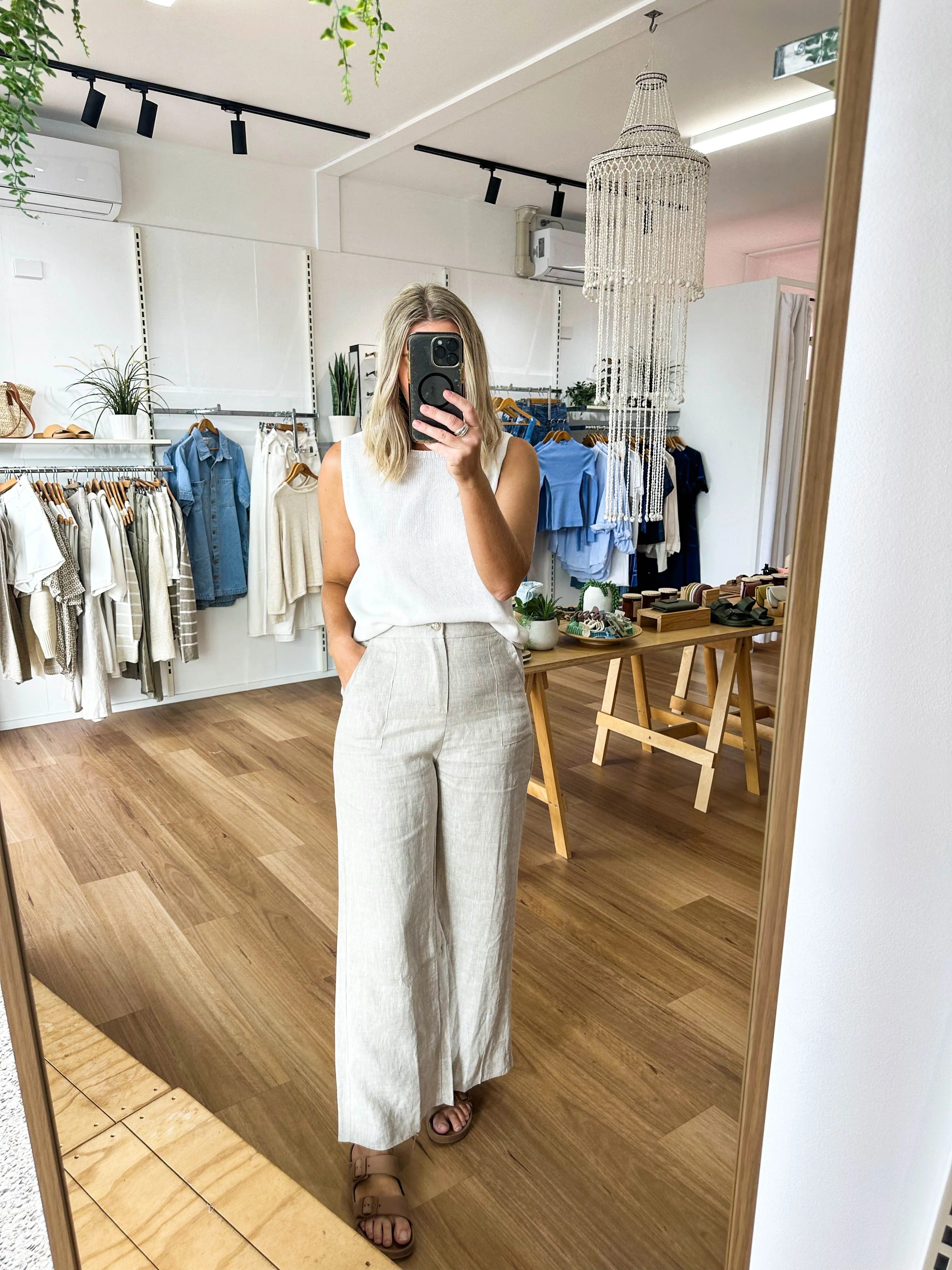 Jude Linen Pants Natural sold by About A Girl product image thumbnail 2