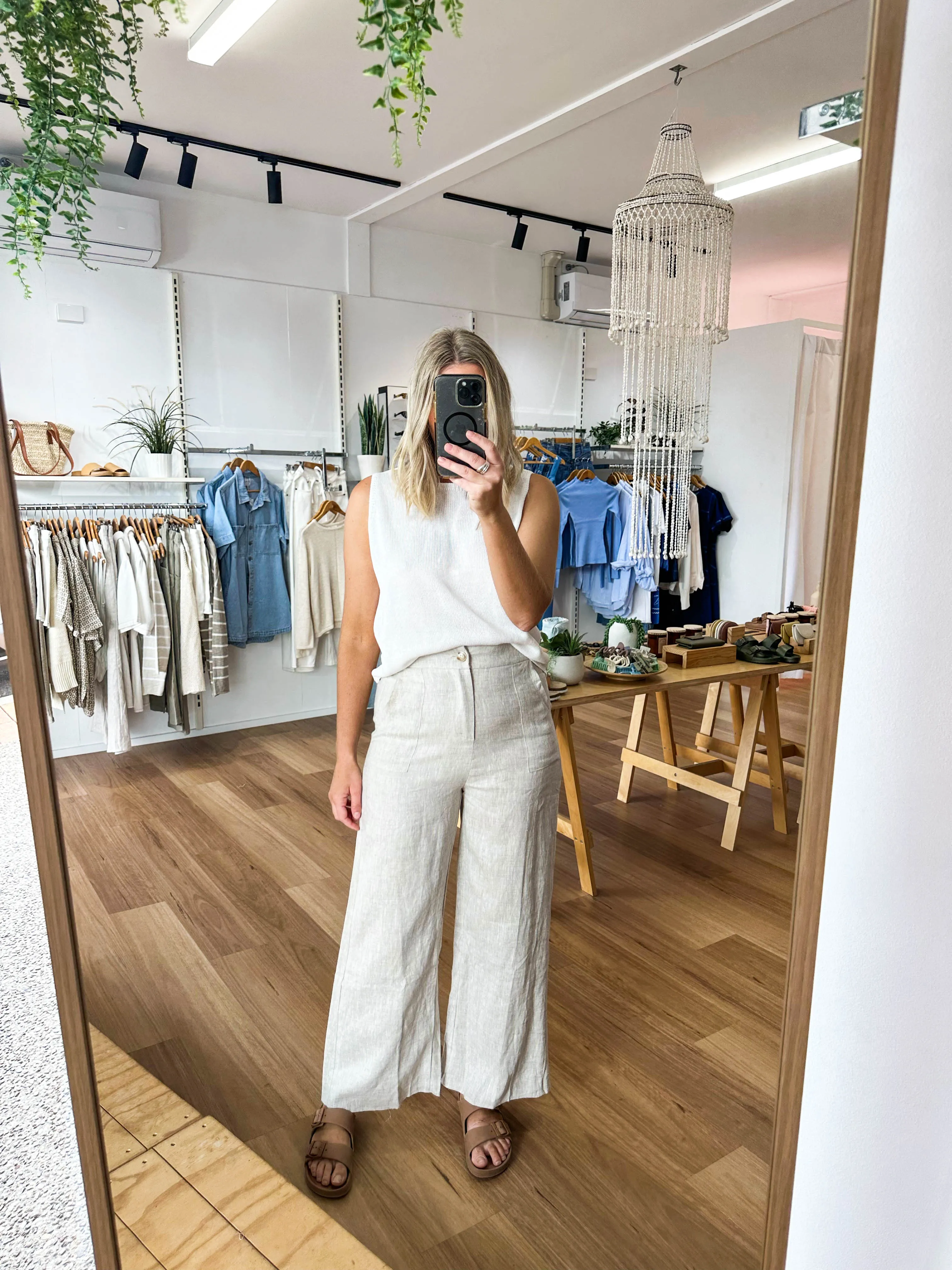 Jude Linen Pants Natural sold by About A Girl product image thumbnail 3