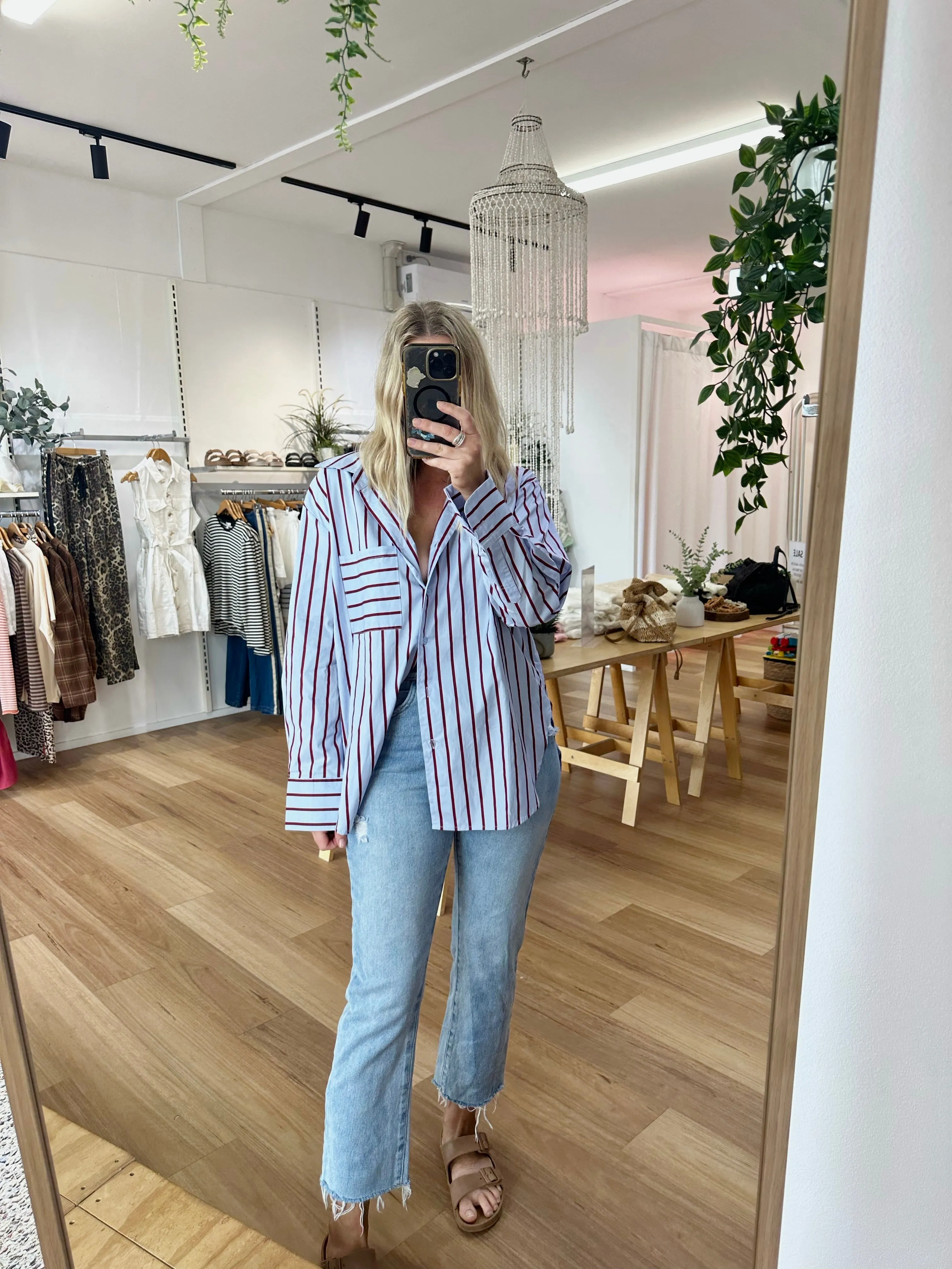 Emmy Stripe Shirt Blue sold by About A Girl product image thumbnail 2