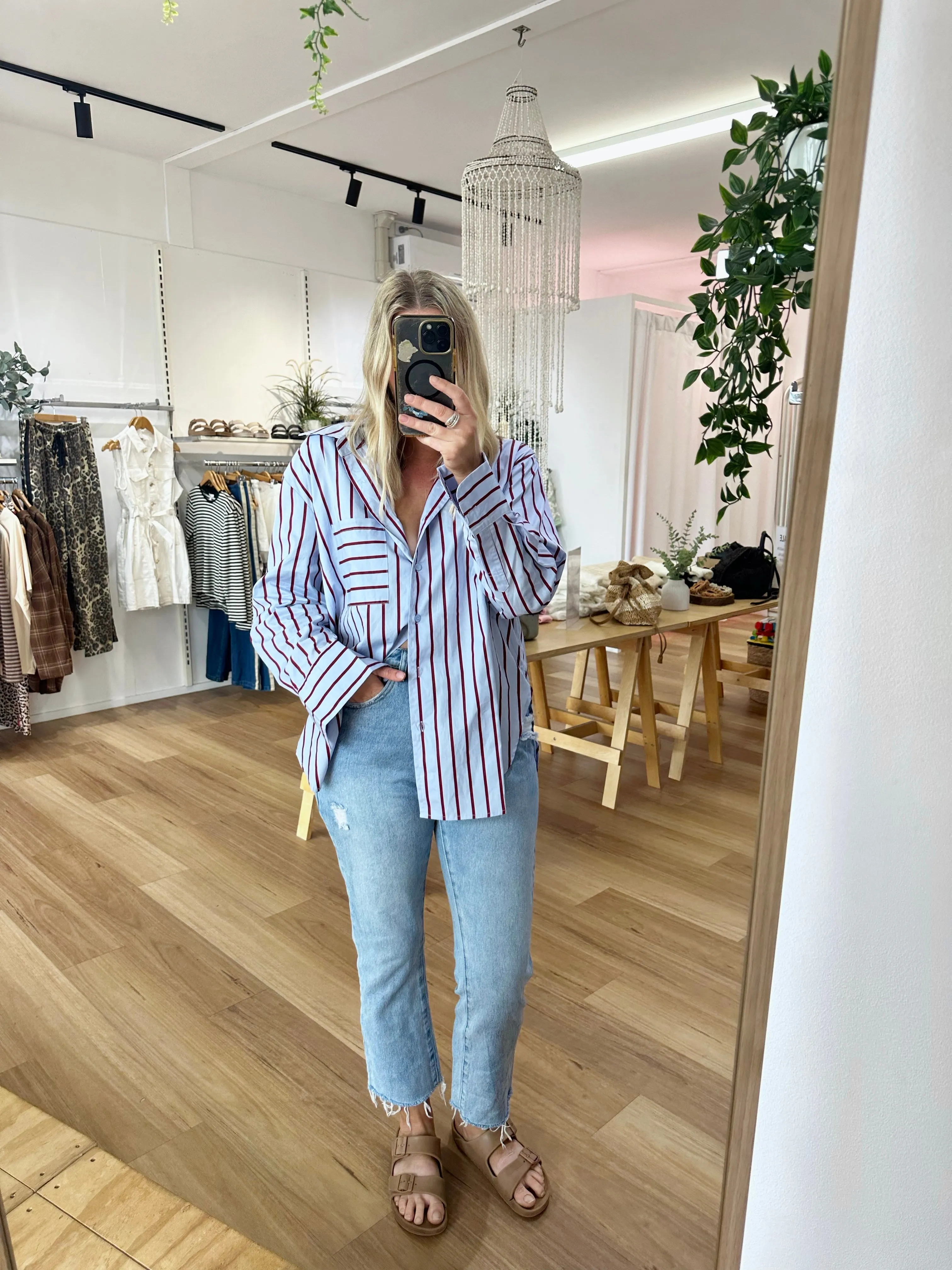 Emmy Stripe Shirt Blue sold by About A Girl product image thumbnail 4