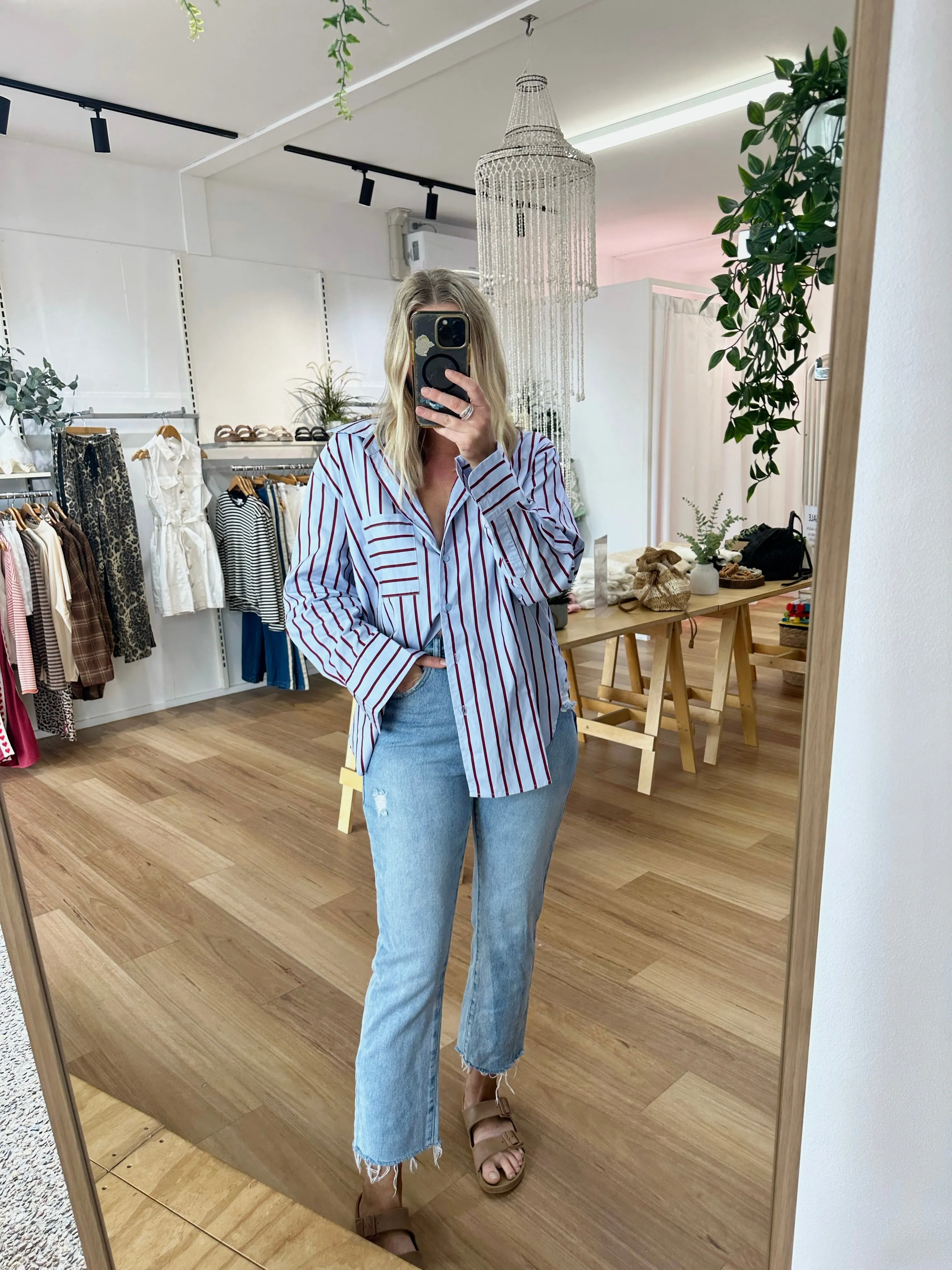 Emmy Stripe Shirt Blue sold by About A Girl product image thumbnail 5