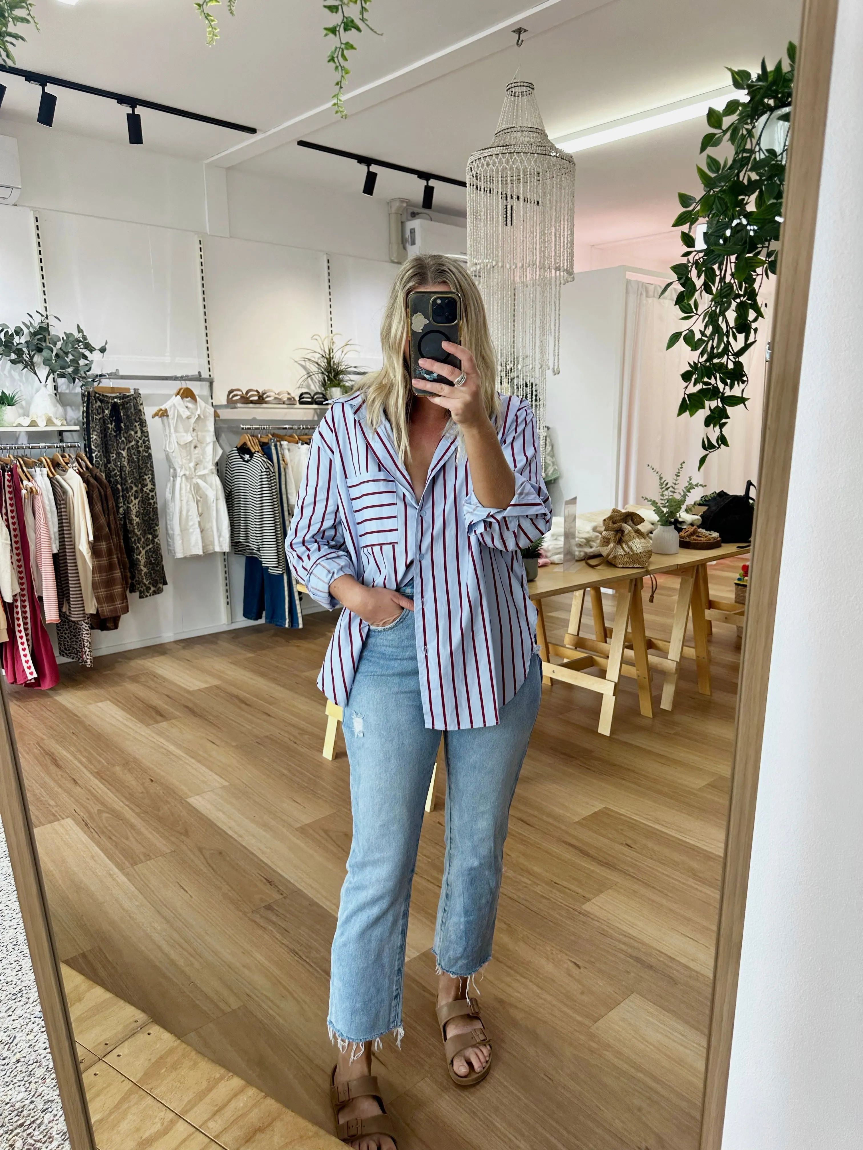 Emmy Stripe Shirt Blue sold by About A Girl product image thumbnail 3