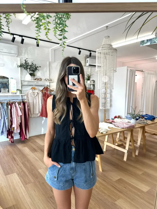Abbie Top Black sold by About A Girl