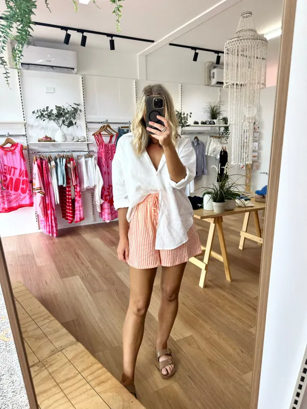 Ziggy Stripe Shorts Orange sold by About A Girl