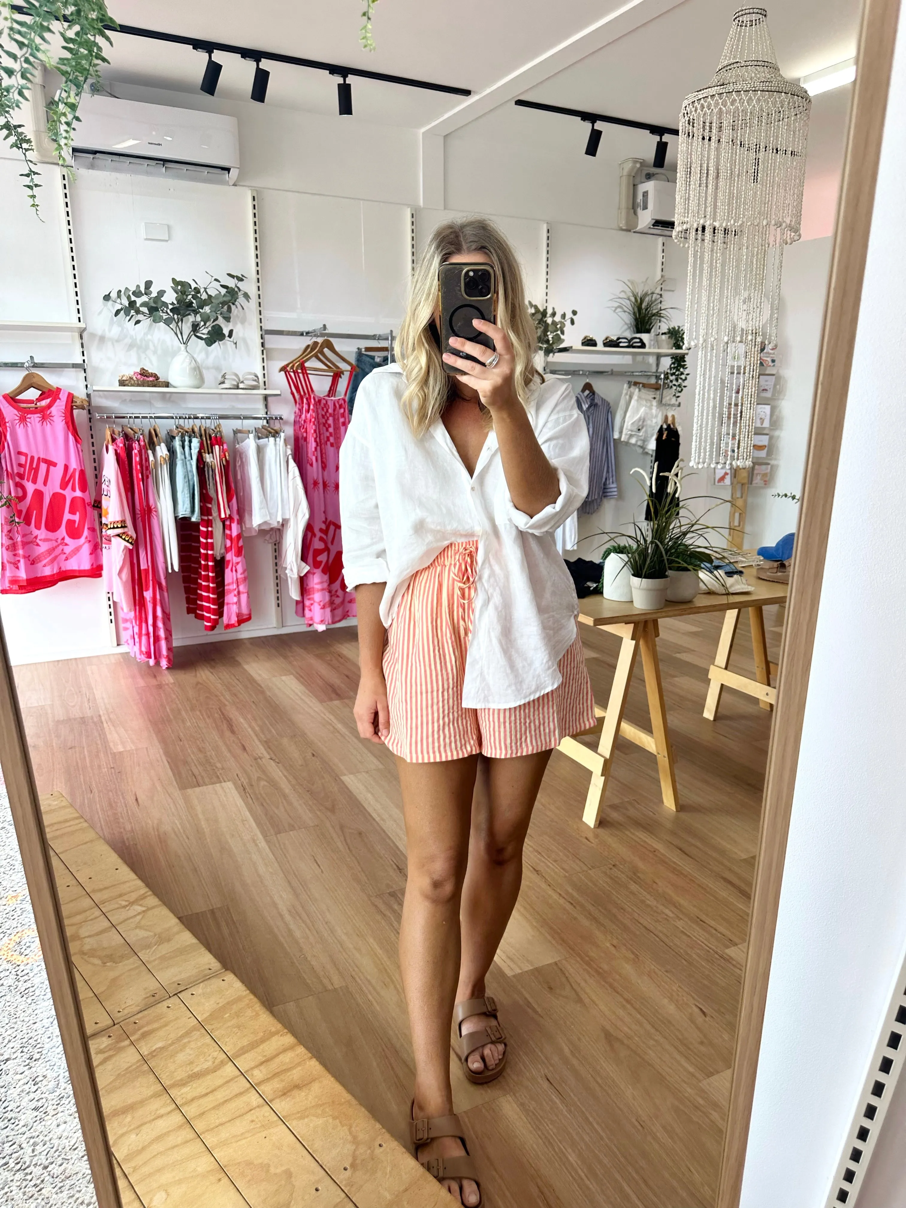 Ziggy Stripe Shorts Orange sold by About A Girl product image thumbnail 2