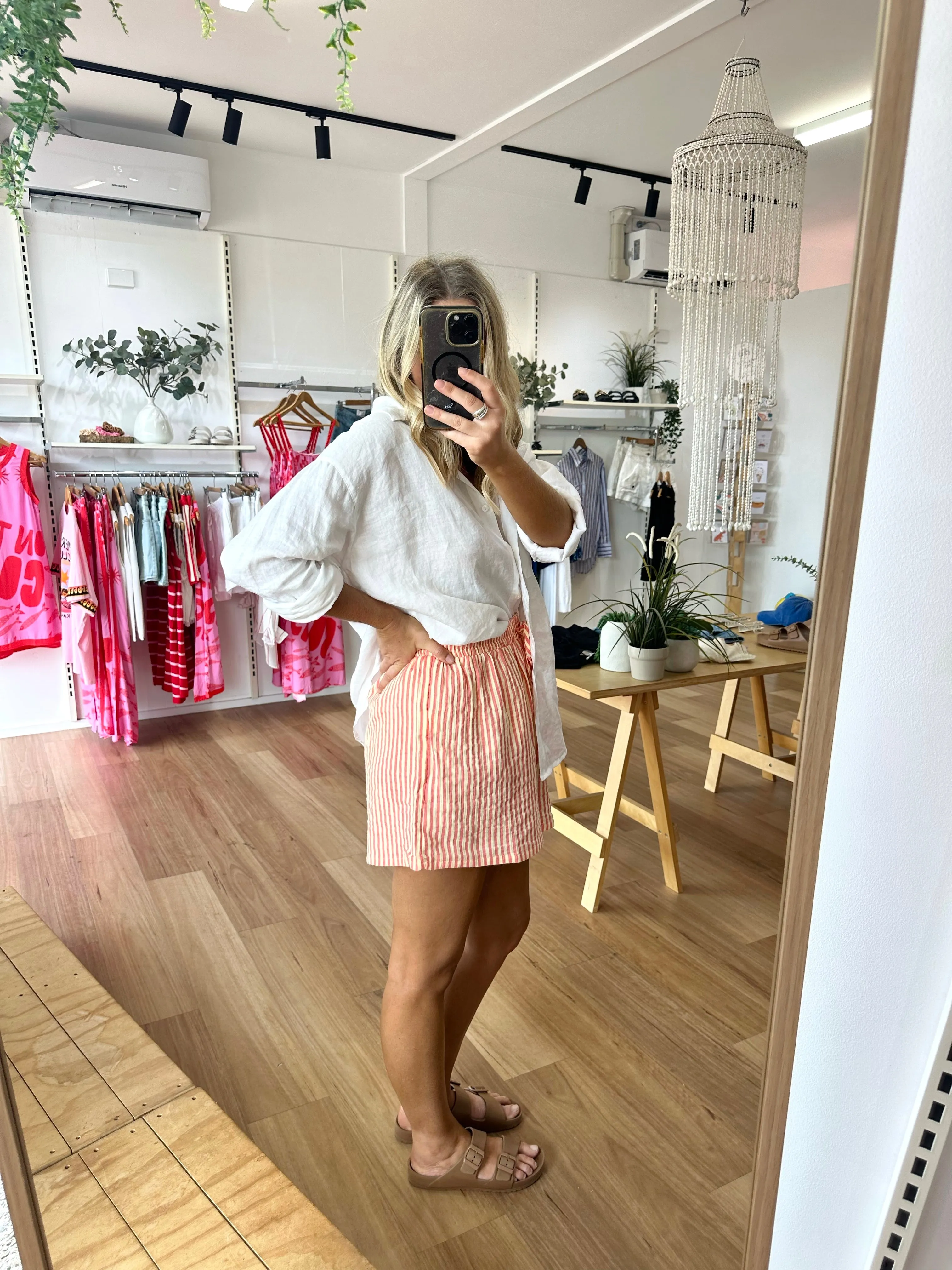 Ziggy Stripe Shorts Orange sold by About A Girl product image thumbnail 5