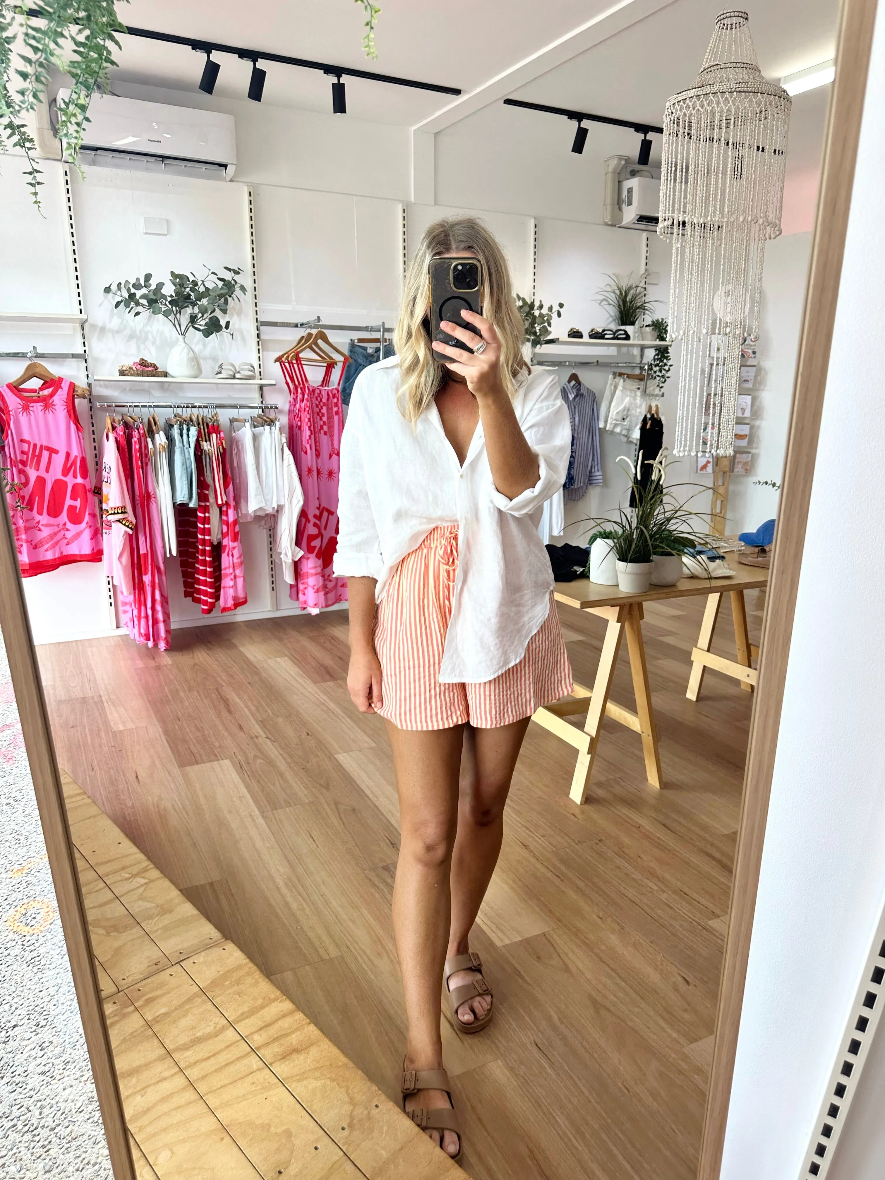 Ziggy Stripe Shorts Orange sold by About A Girl product image thumbnail 4