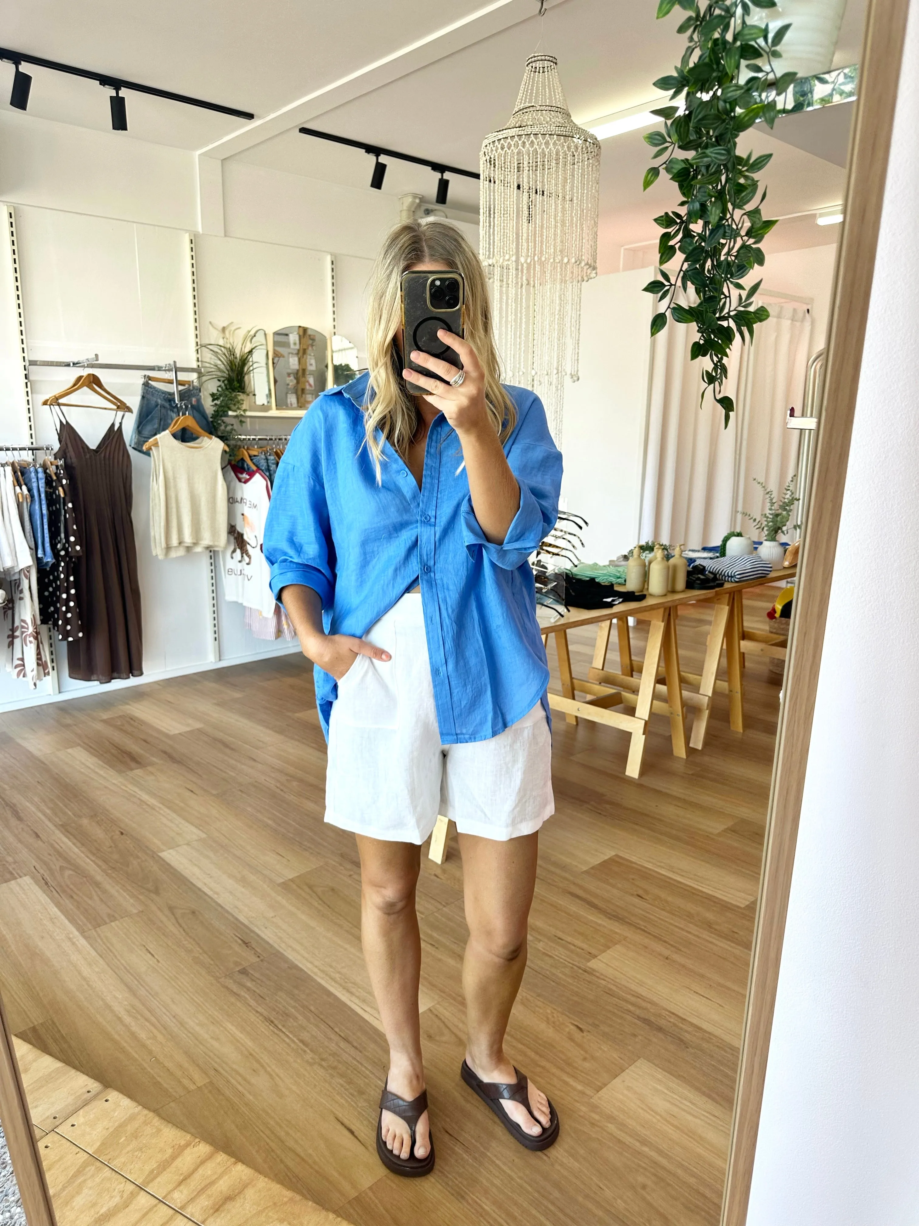 Jude Linen Shorts sold by About A Girl product image thumbnail 5