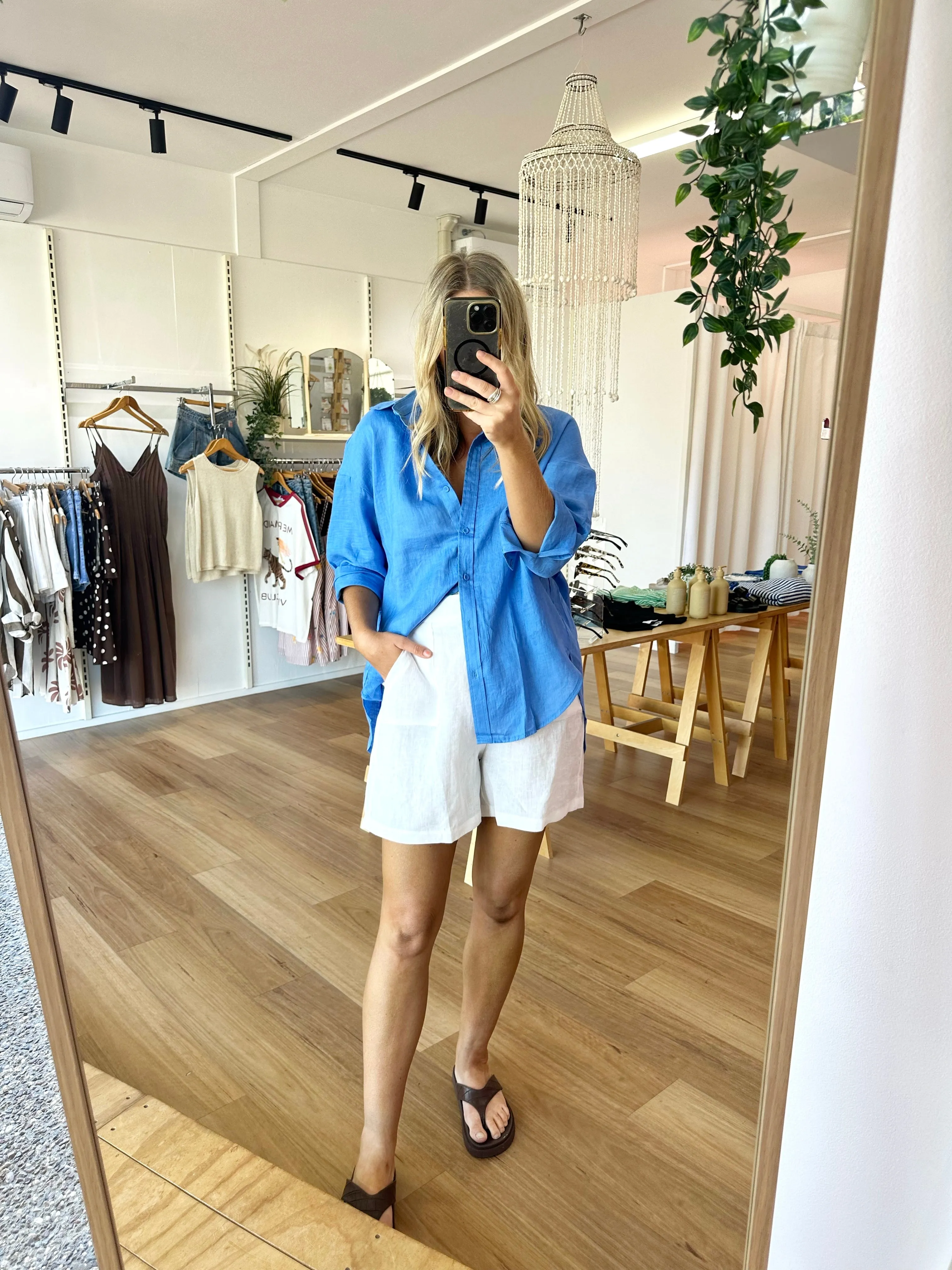 Jude Linen Shorts sold by About A Girl product image thumbnail 4
