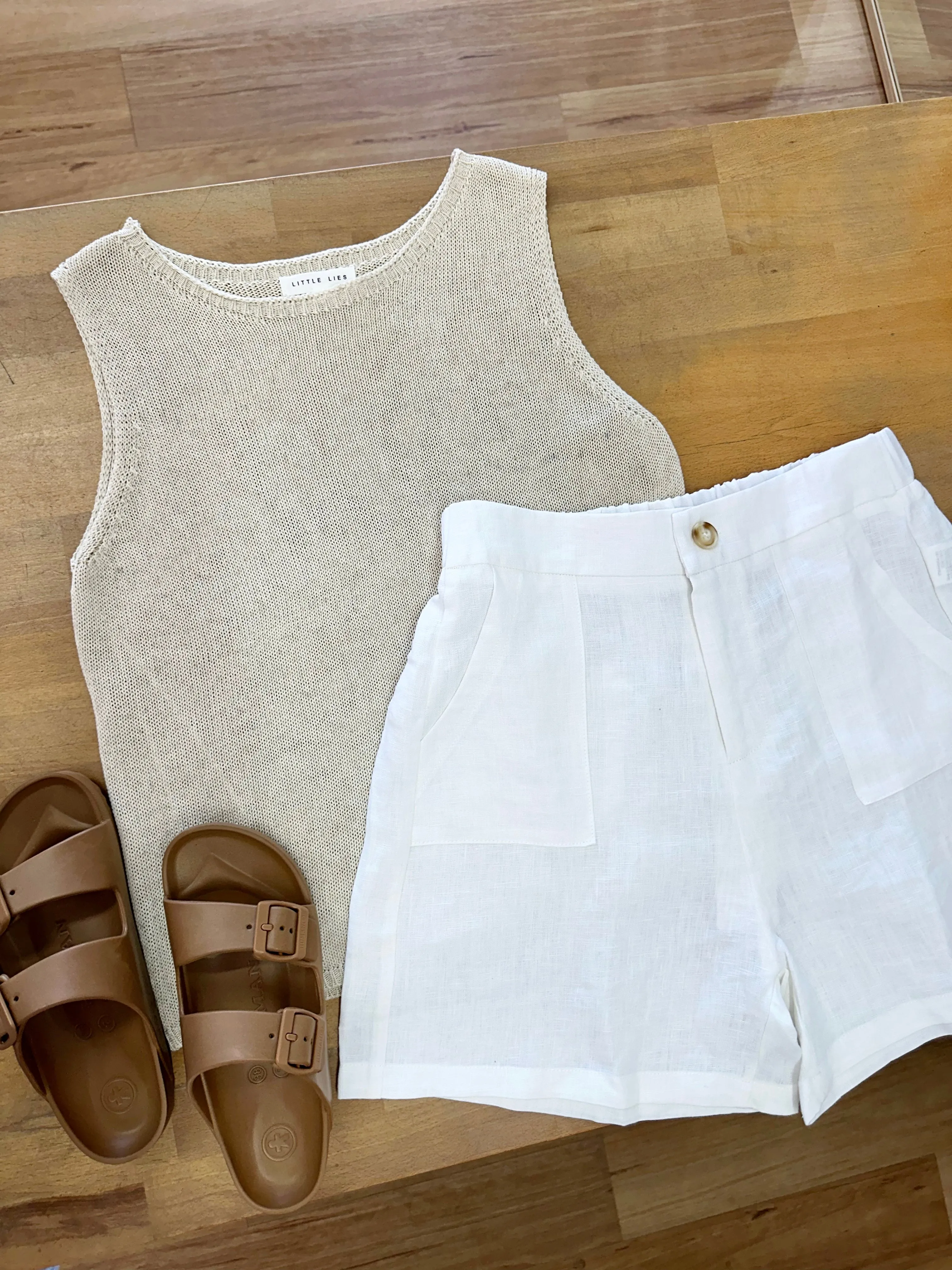 Jude Linen Shorts sold by About A Girl