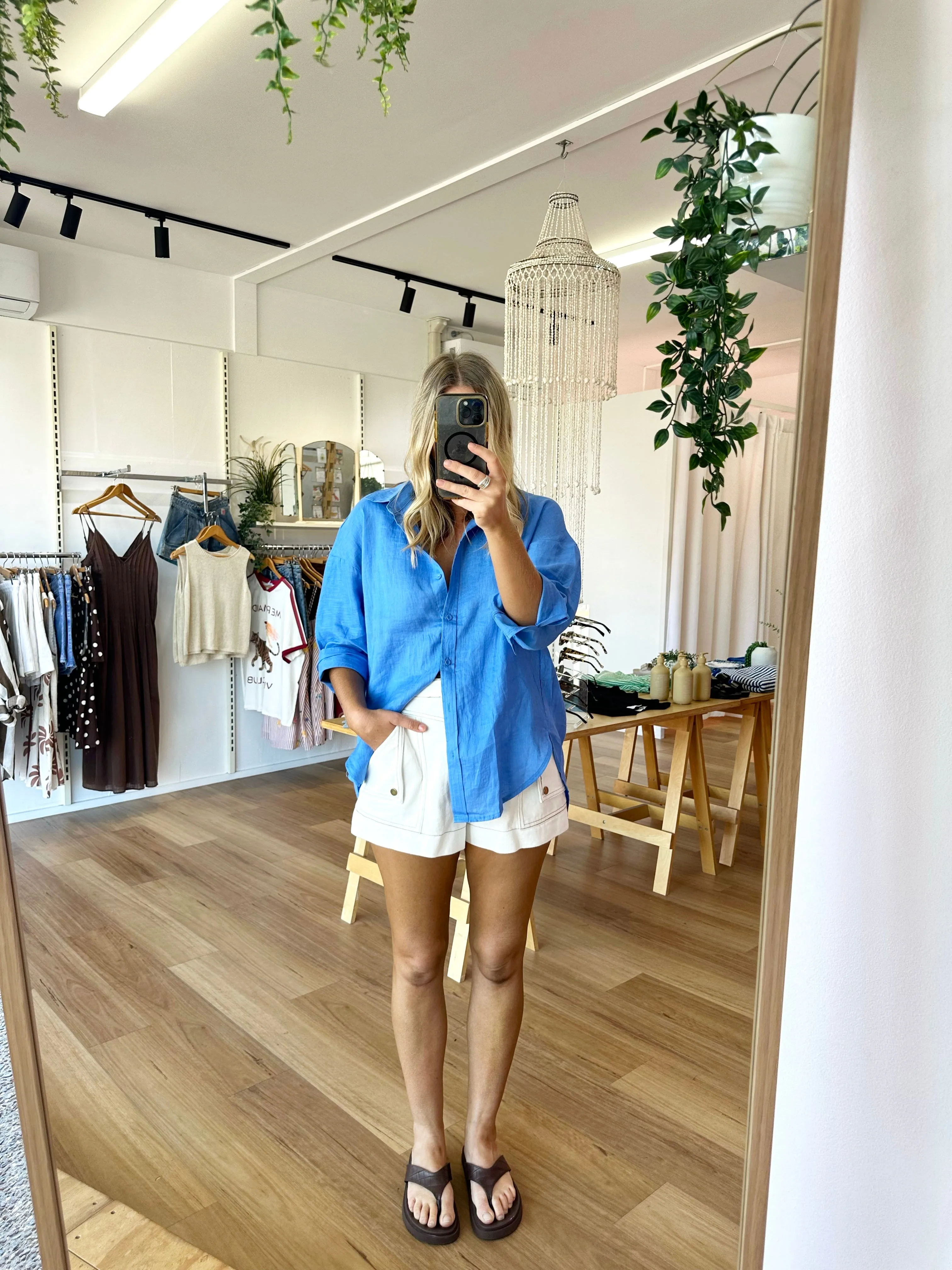 Boyfriend Shirt Blue sold by About A Girl product image thumbnail 2