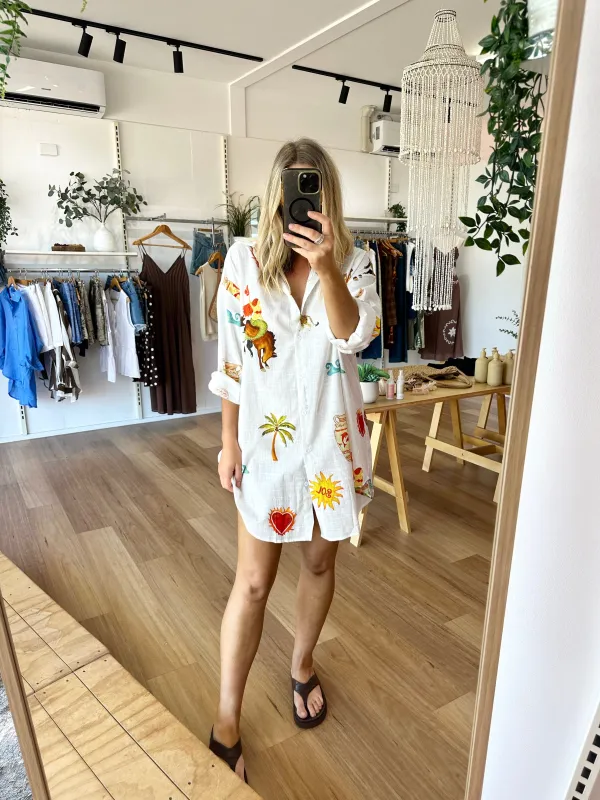 Mermaid Rodeo Shirt Dress sold by About A Girl