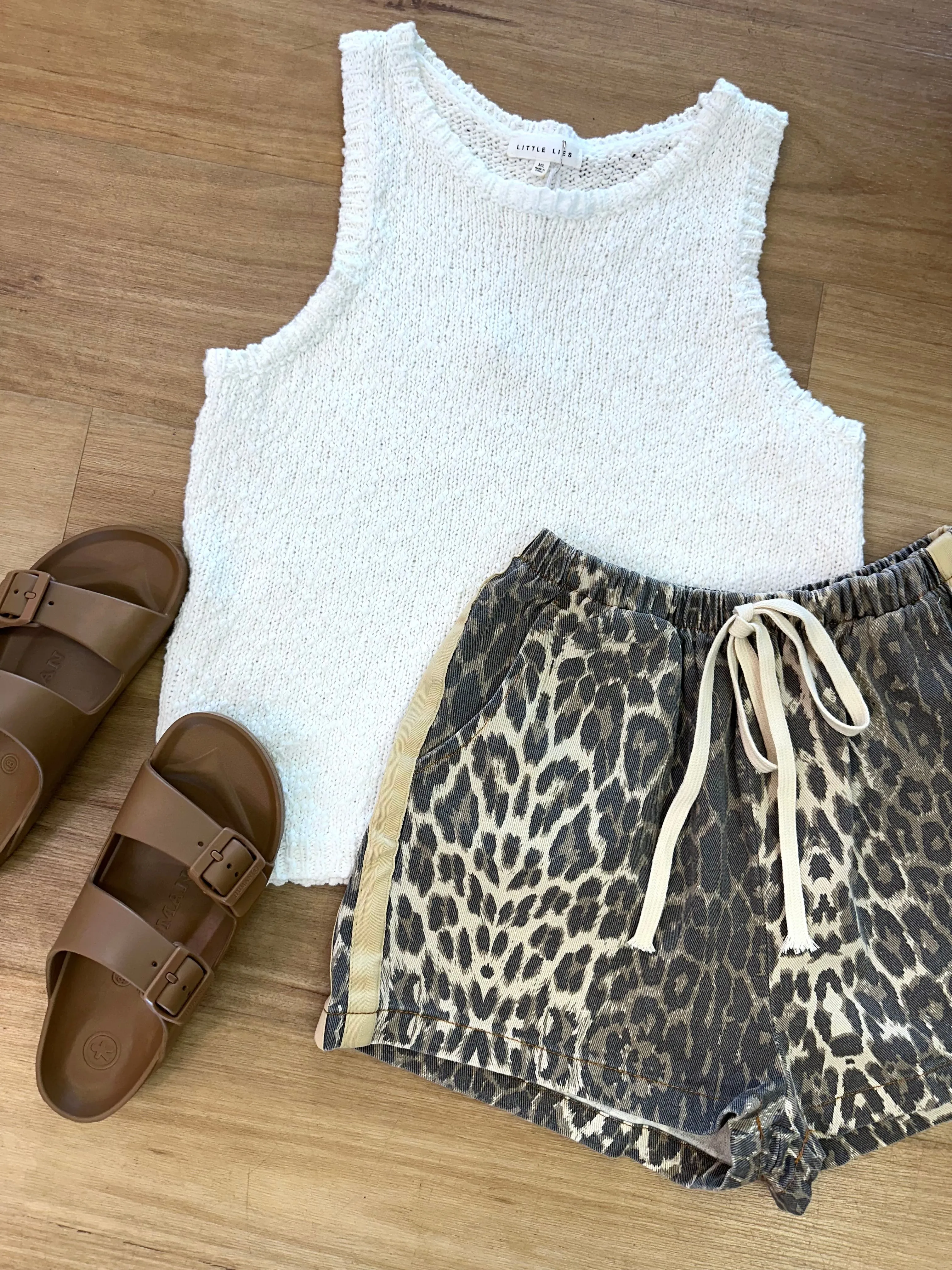 Leopard Racer Shorts sold by About A Girl