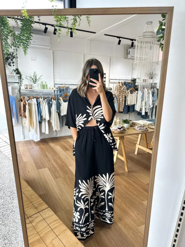 Noir Palms Pant sold by About A Girl