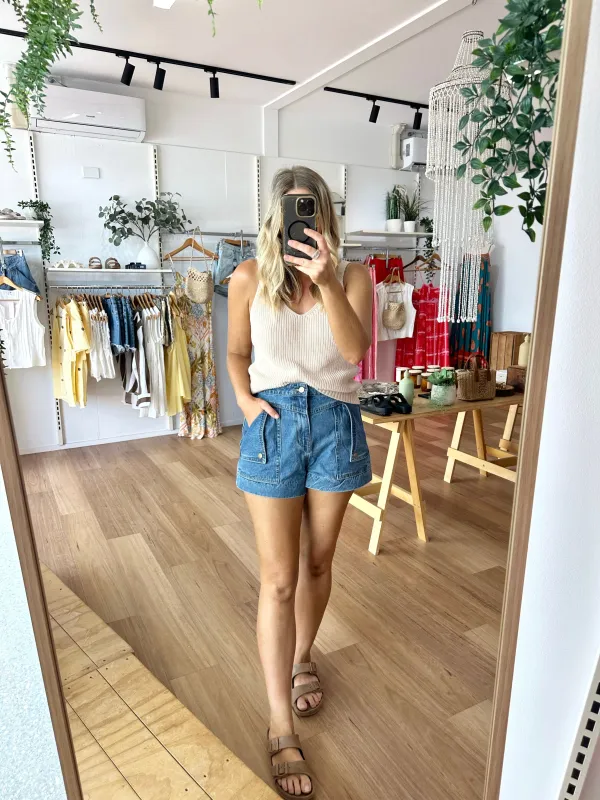 Willow Knit Top Beige sold by About A Girl