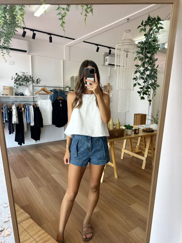 Noah Halter Top White sold by About A Girl