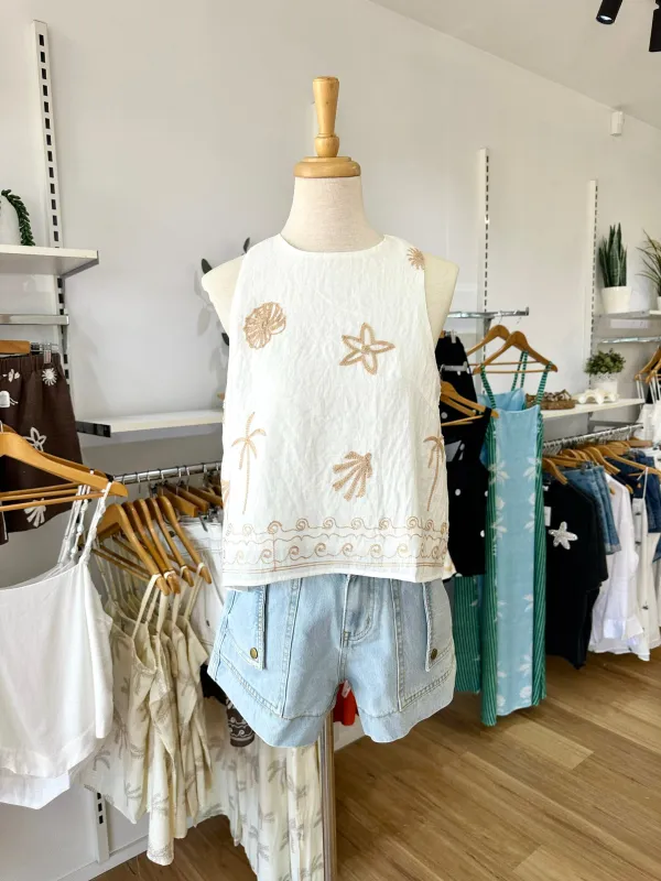 Romy Top White sold by About A Girl